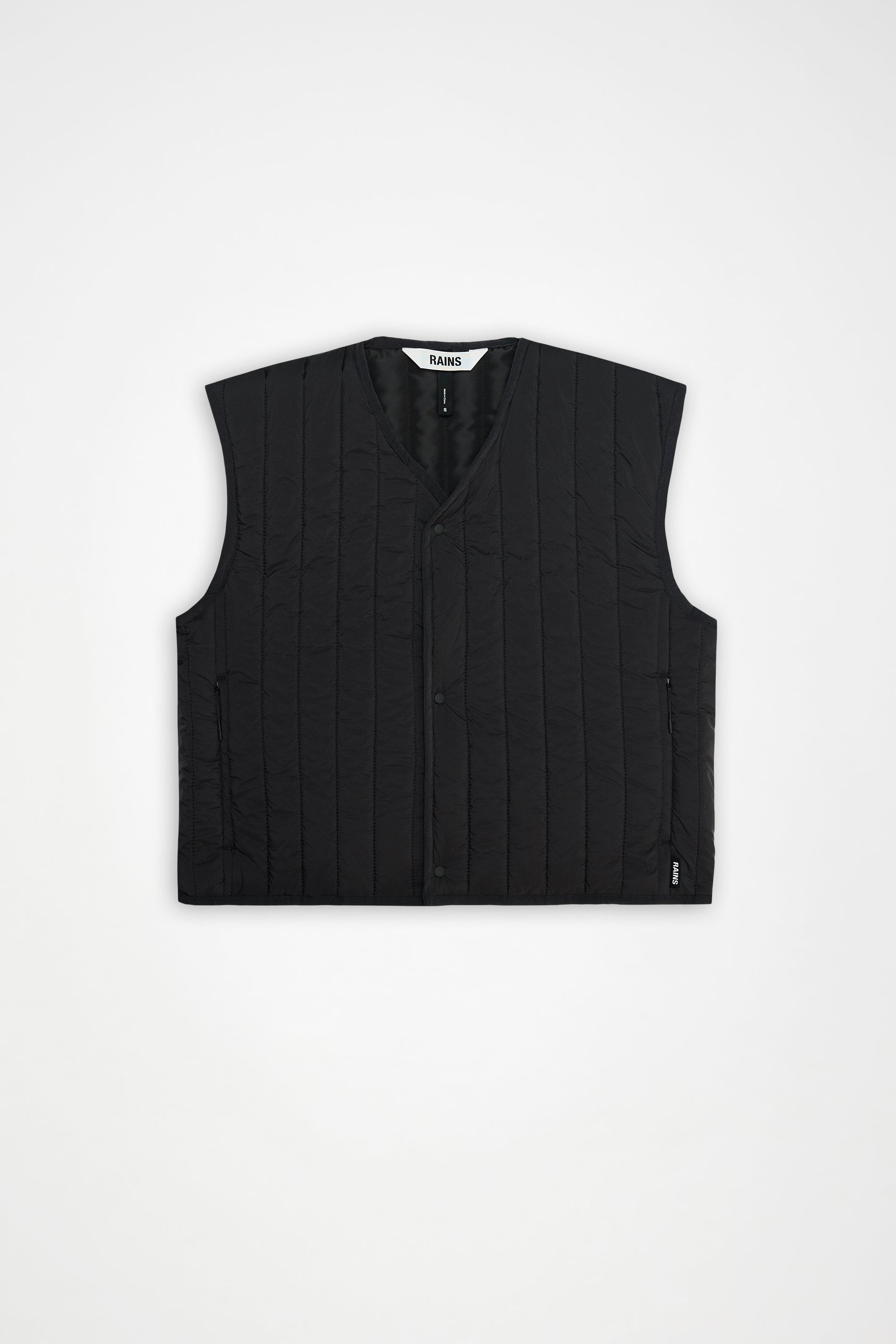 RAINS Banja Short Liner W Vest Black Short Sleeve