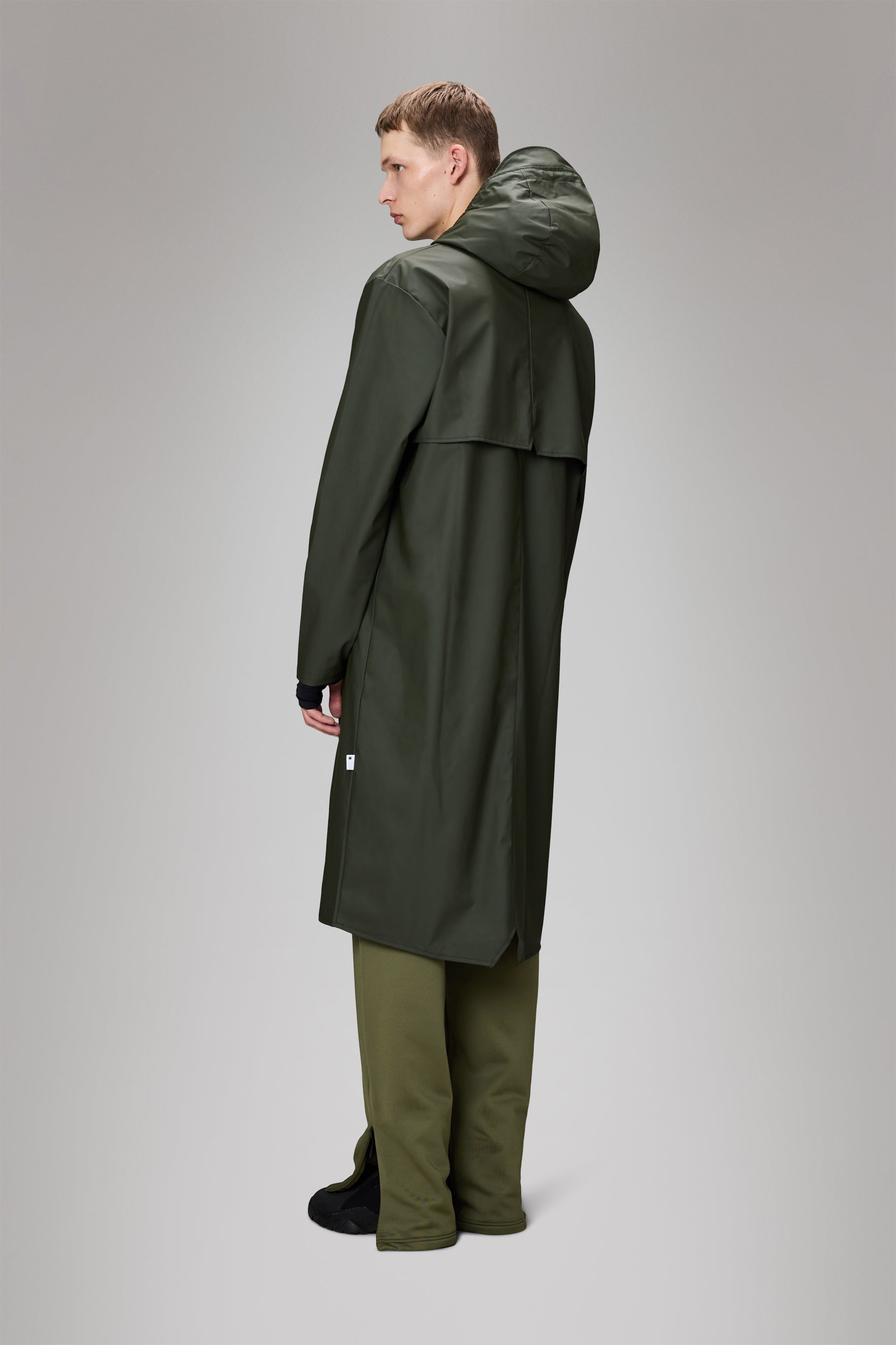 RAINS Longer Jacket Green Jacket