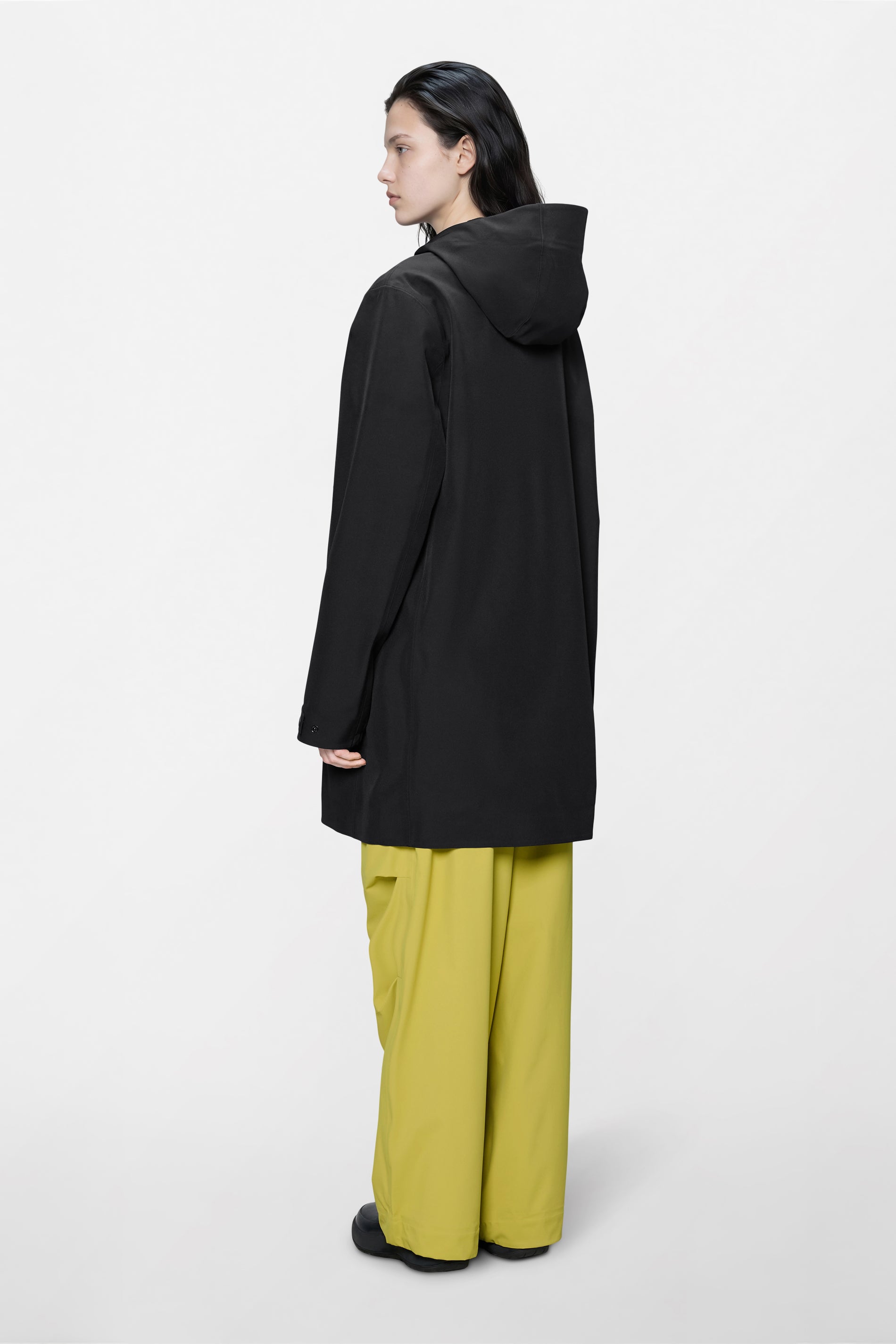 RAINS Suva Softshell Long Jacket Black Jacket