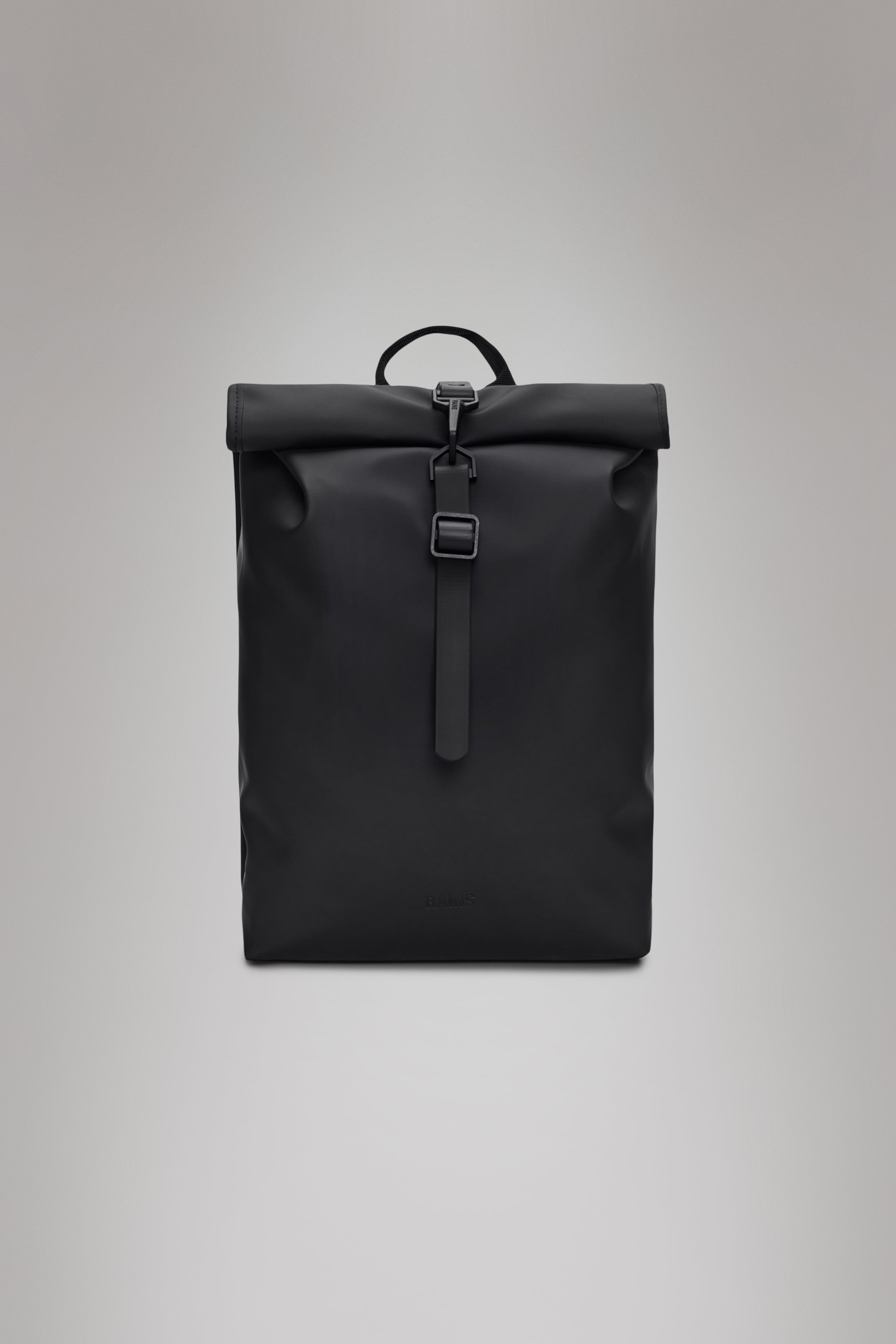 RAINS Rolltop Rucksack Mini Black 10L H50 x D10 x W27 cm Backpack