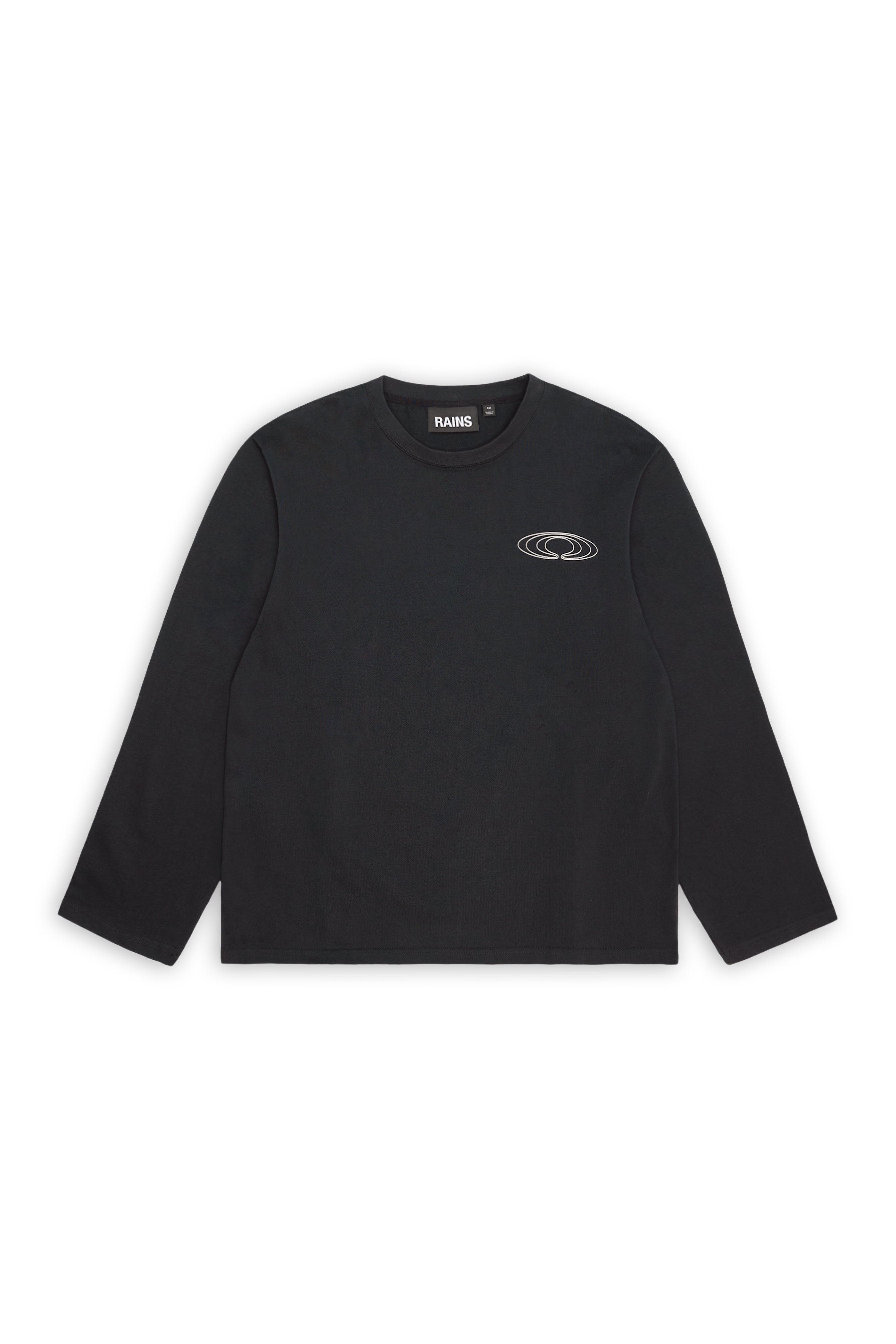RAINS Classic Long Sleeve T-Shirt Black Long Sleeve