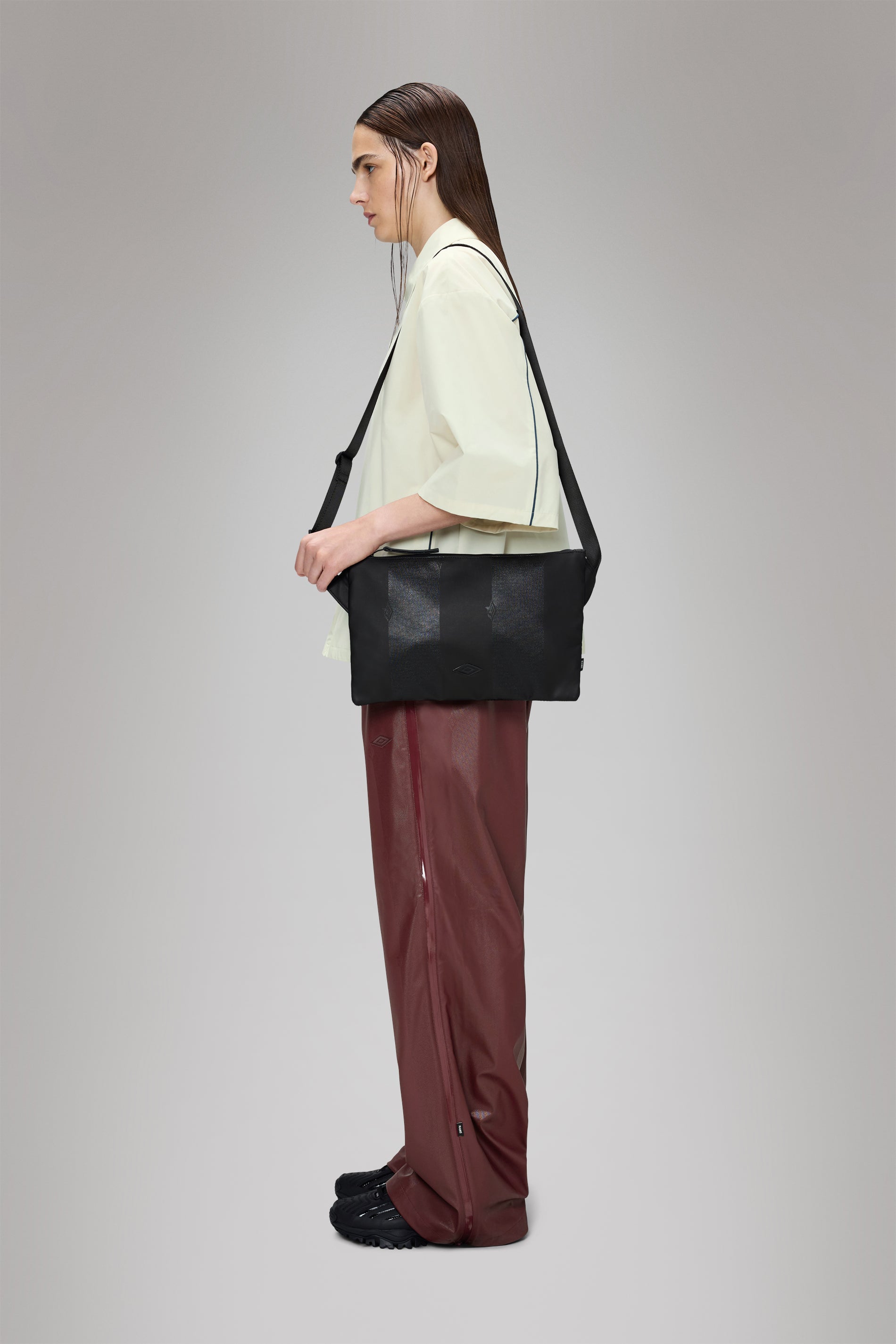 Rains Rains x Umbro Transfer Musette Bag Black Crossbody