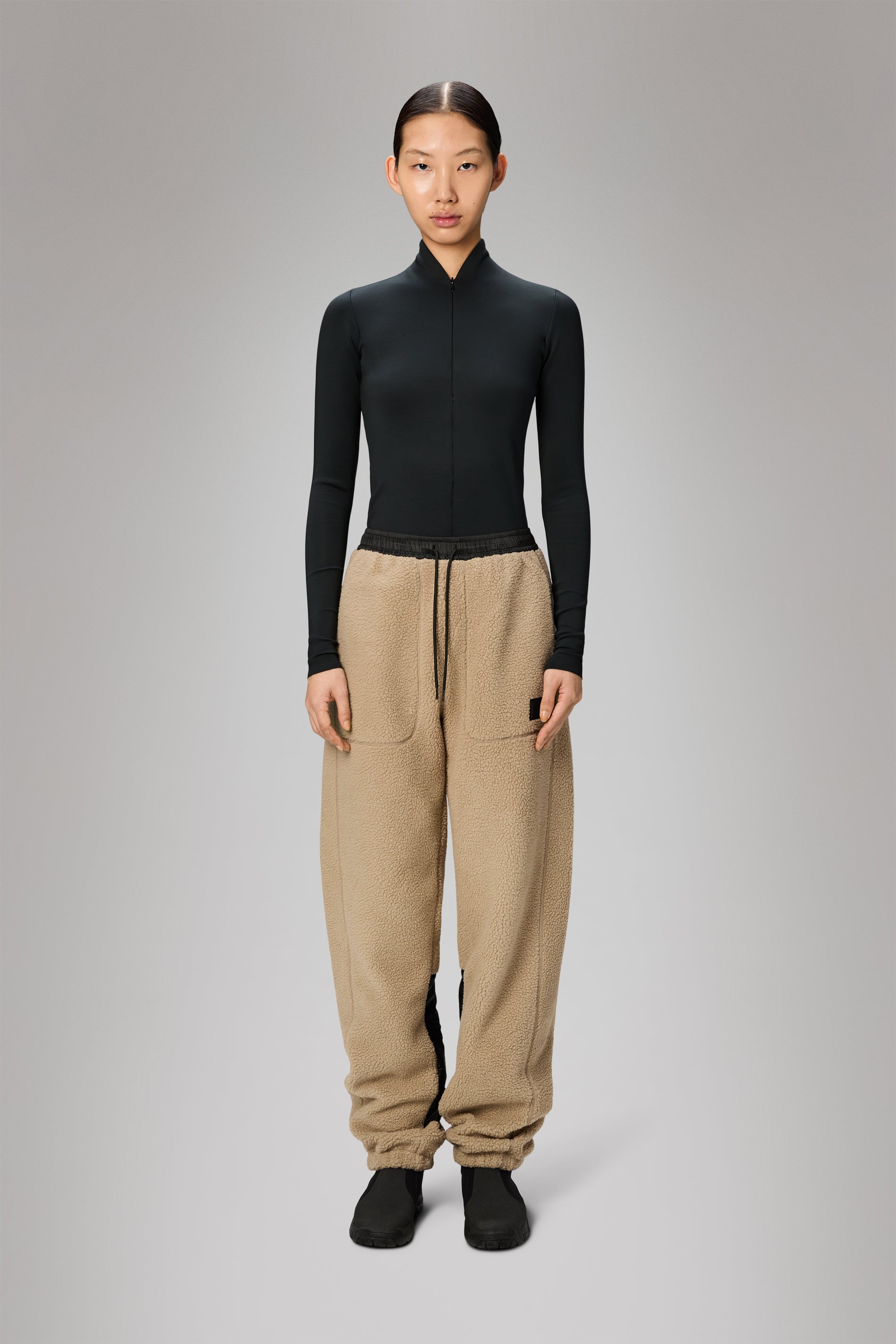 RAINS Yermo Fleece Pants Regular Beige Pants