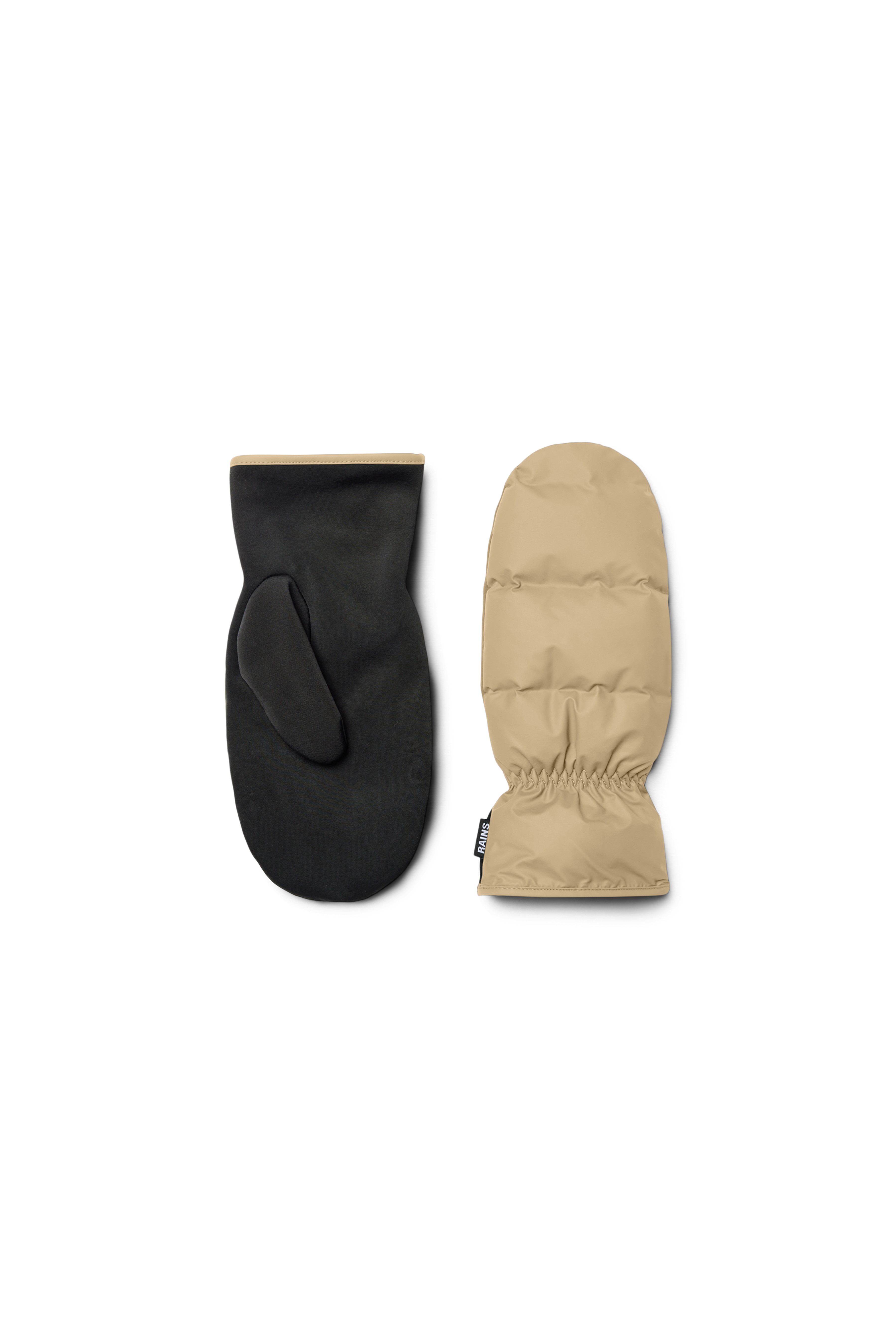 RAINS Lohja Puffer Mittens Sand Gloves & Mittens