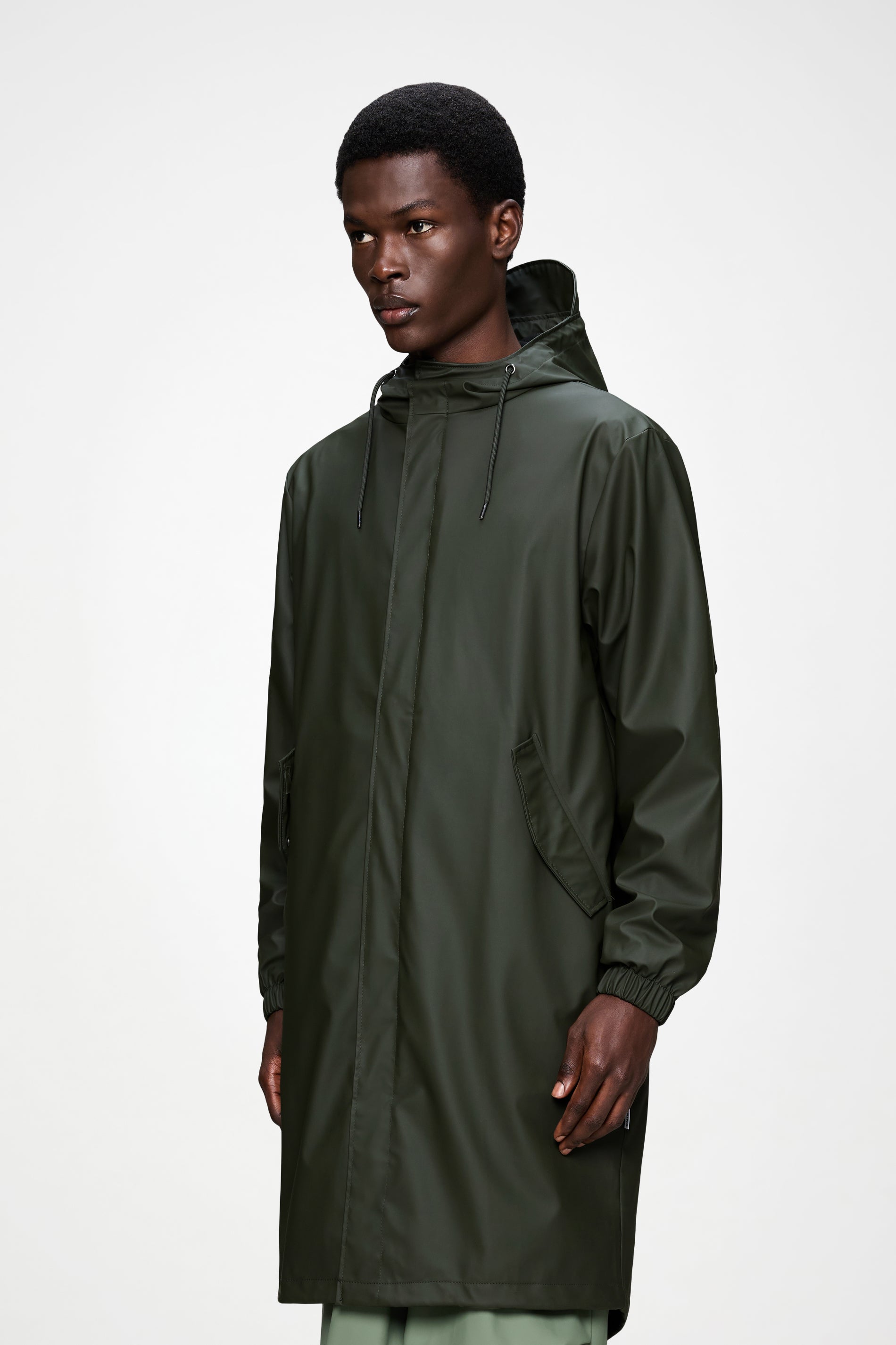 RAINS Fishtail Parka Green Jacket