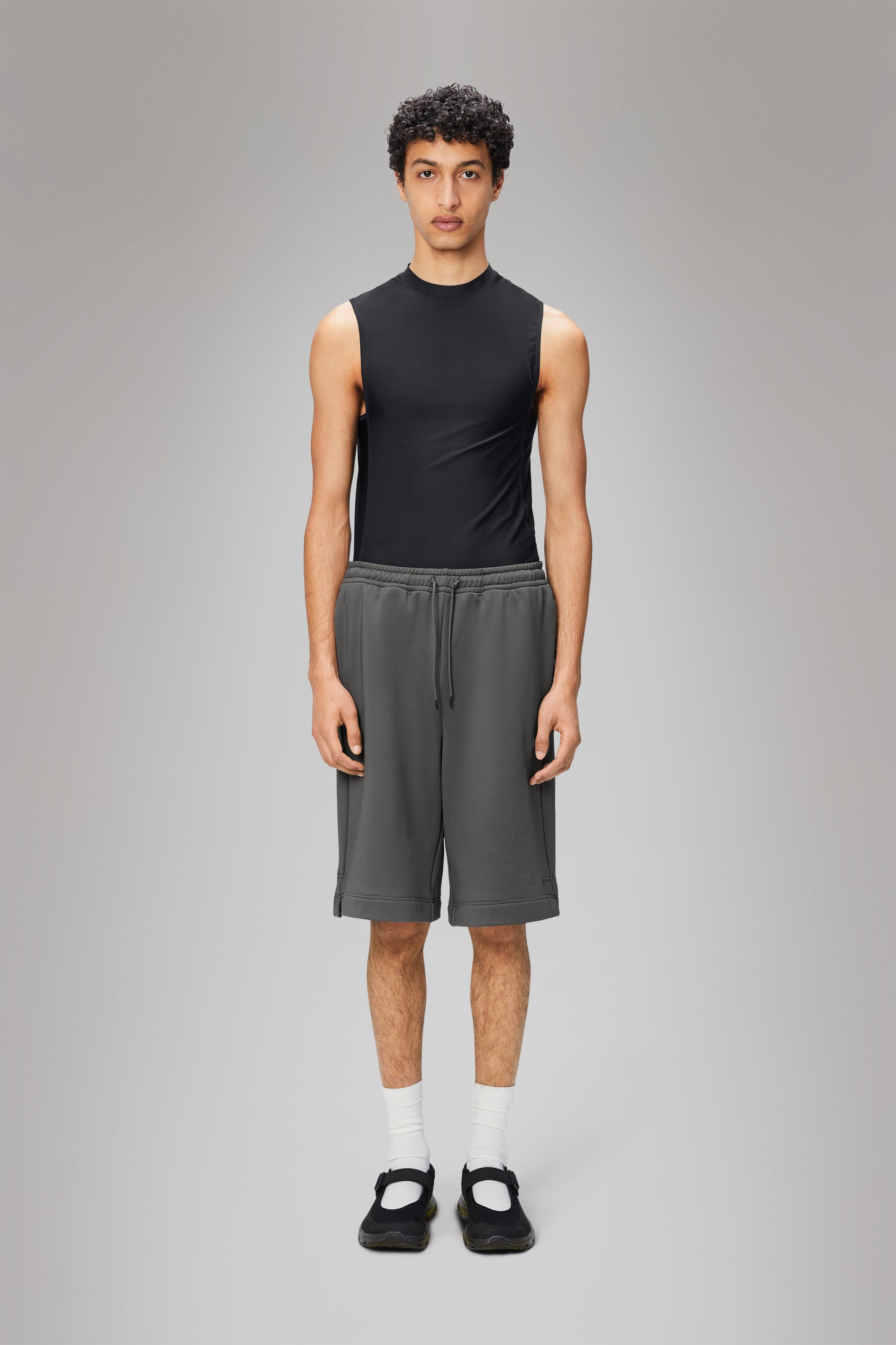 RAINS Sintra Fleece Bermuda Shorts Grey Shorts