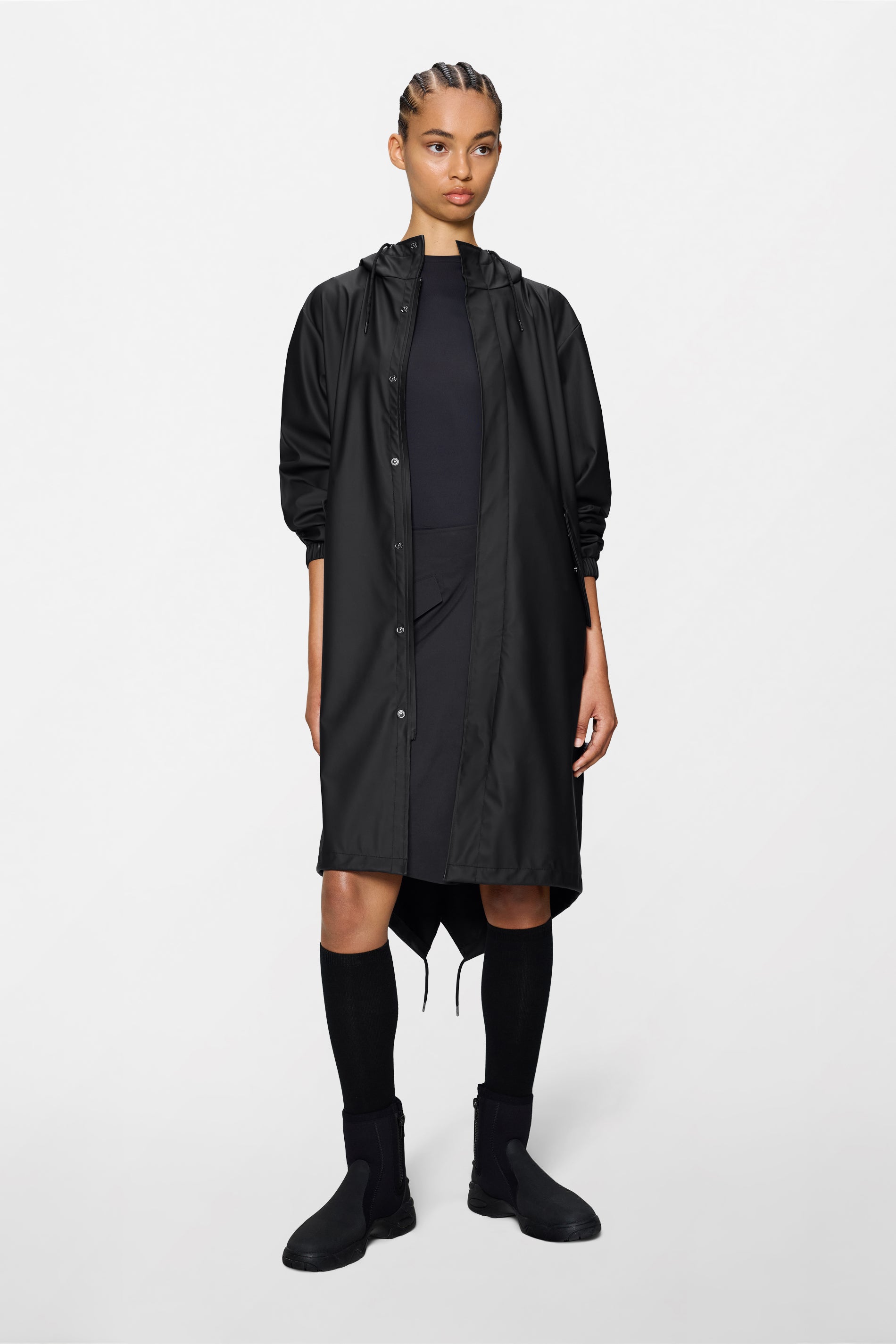 RAINS Fishtail Parka Black Jacket