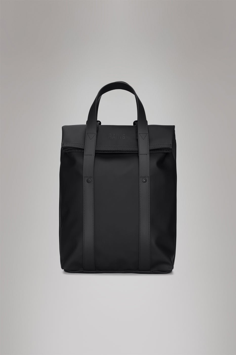 RAINS 2 Way Tote Backpack Mini Black Backpack