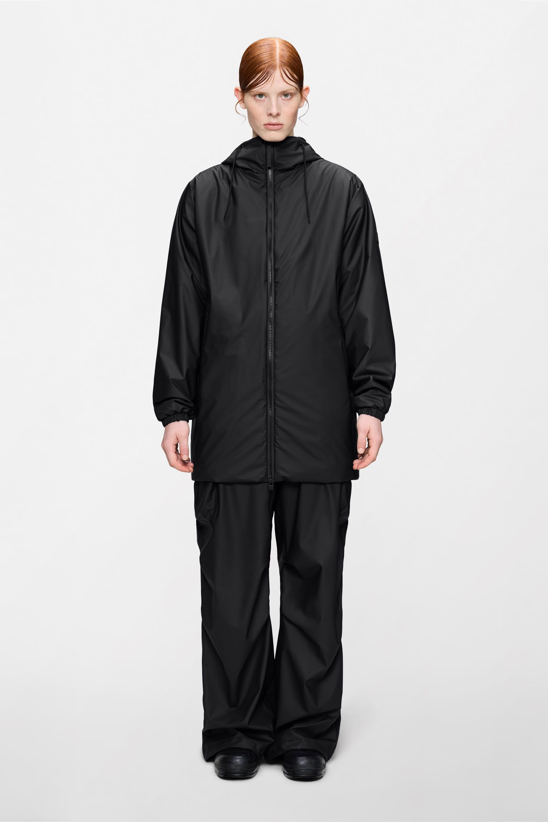 RAINS Lohja Long Insulated Jacket Black Jacket