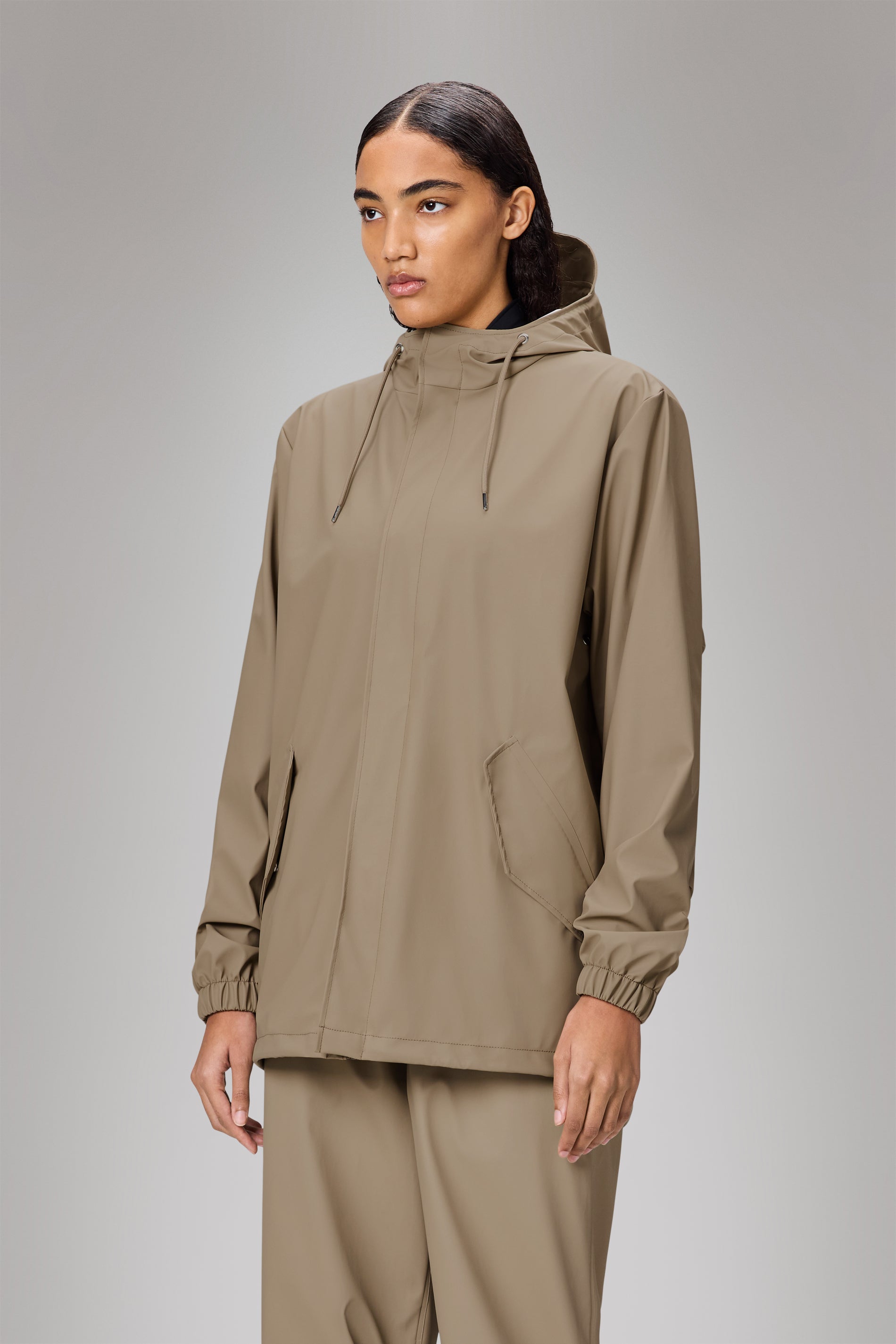 RAINS Fishtail Jacket Beige Jacket