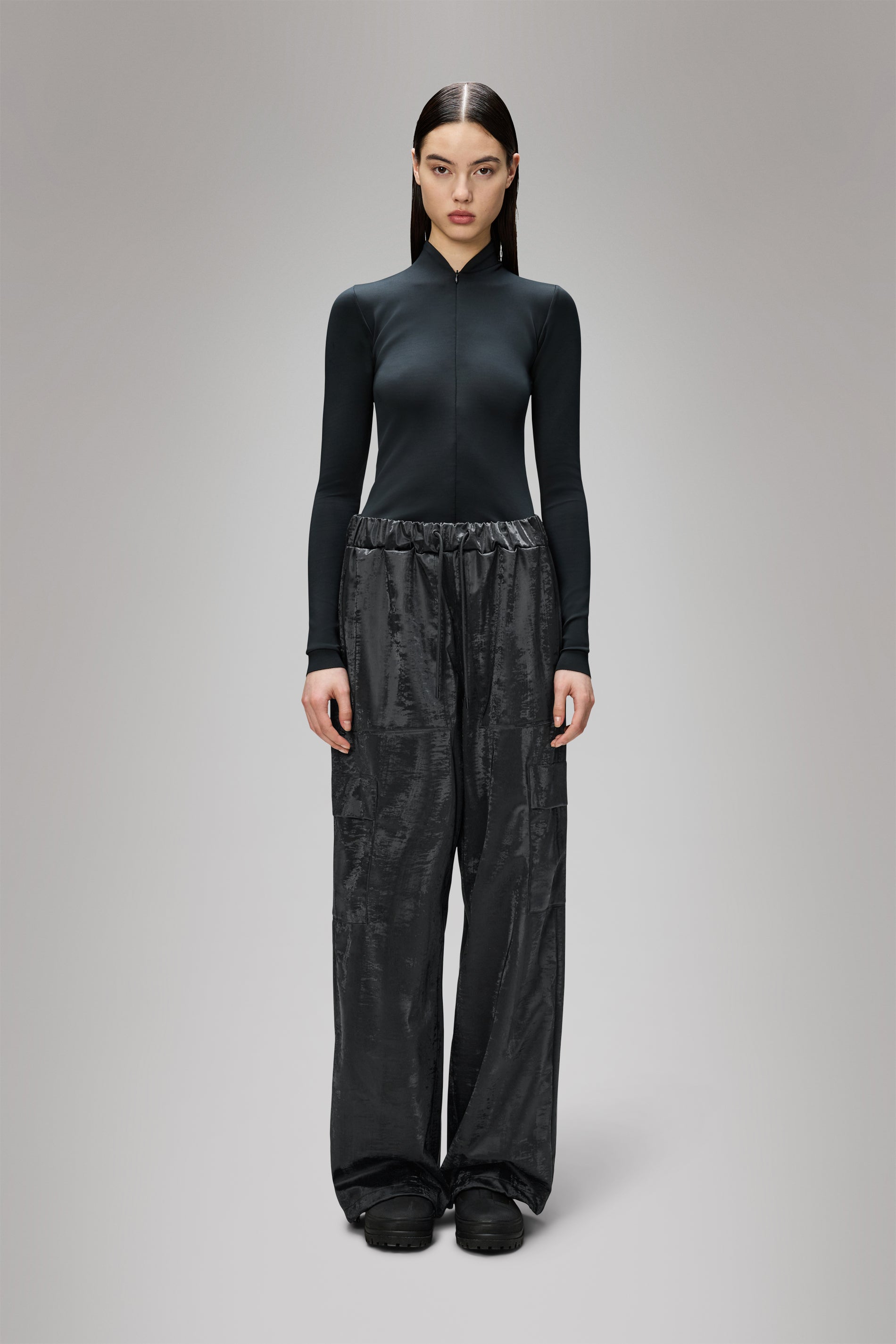 RAINS Cargo Rain Pants Wide Coal Pants