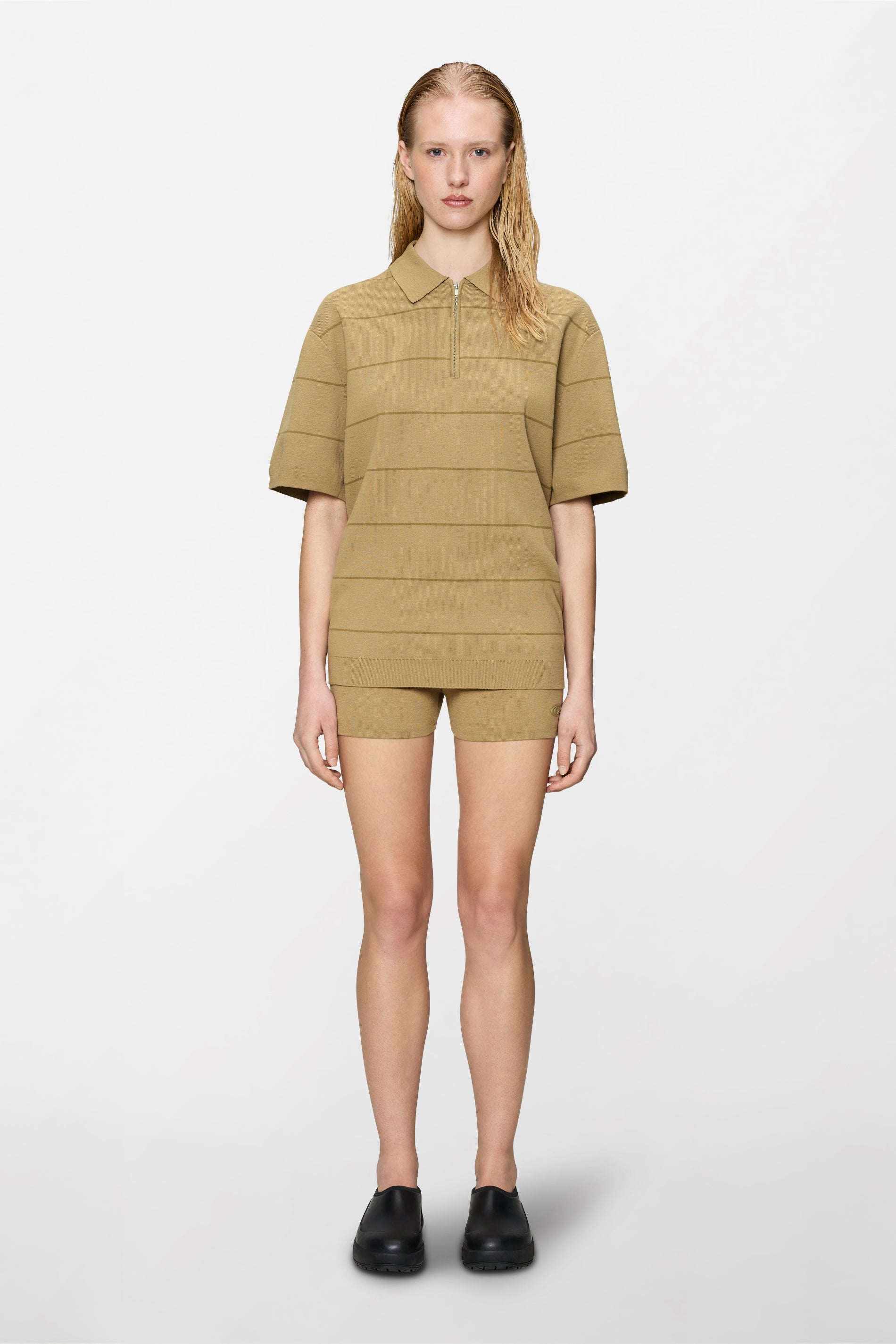 Striped Knit Polo
