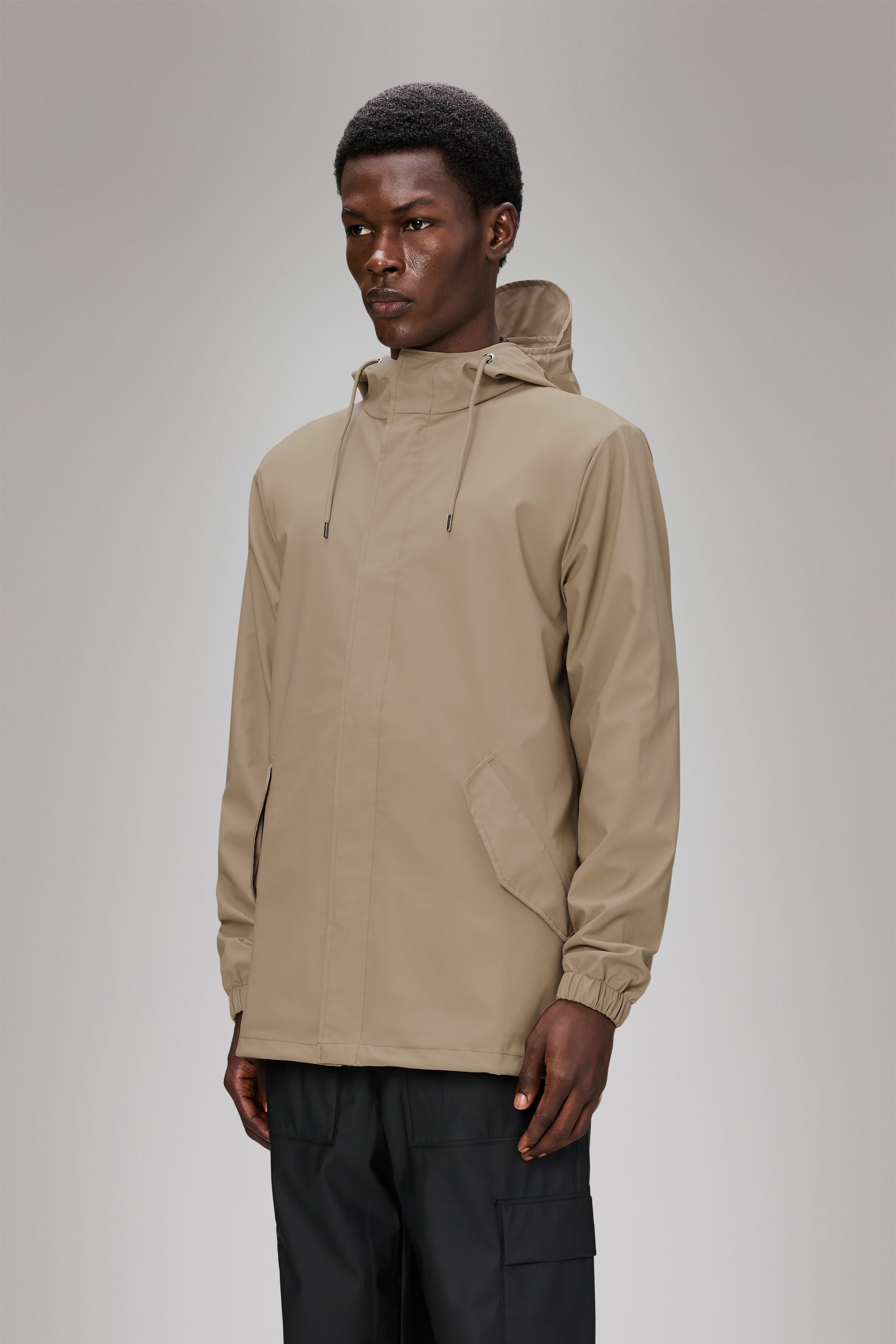 RAINS Fishtail Jacket Beige Jacket