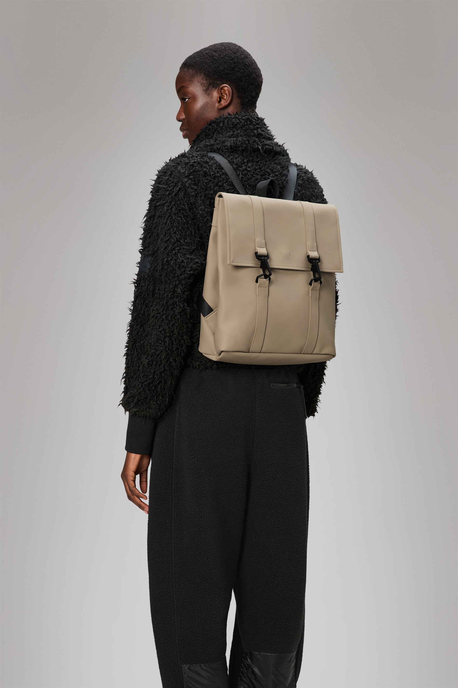 Rains MSN Bag Mini Beige 13.50L H34 x D12 x W33 cm Backpack