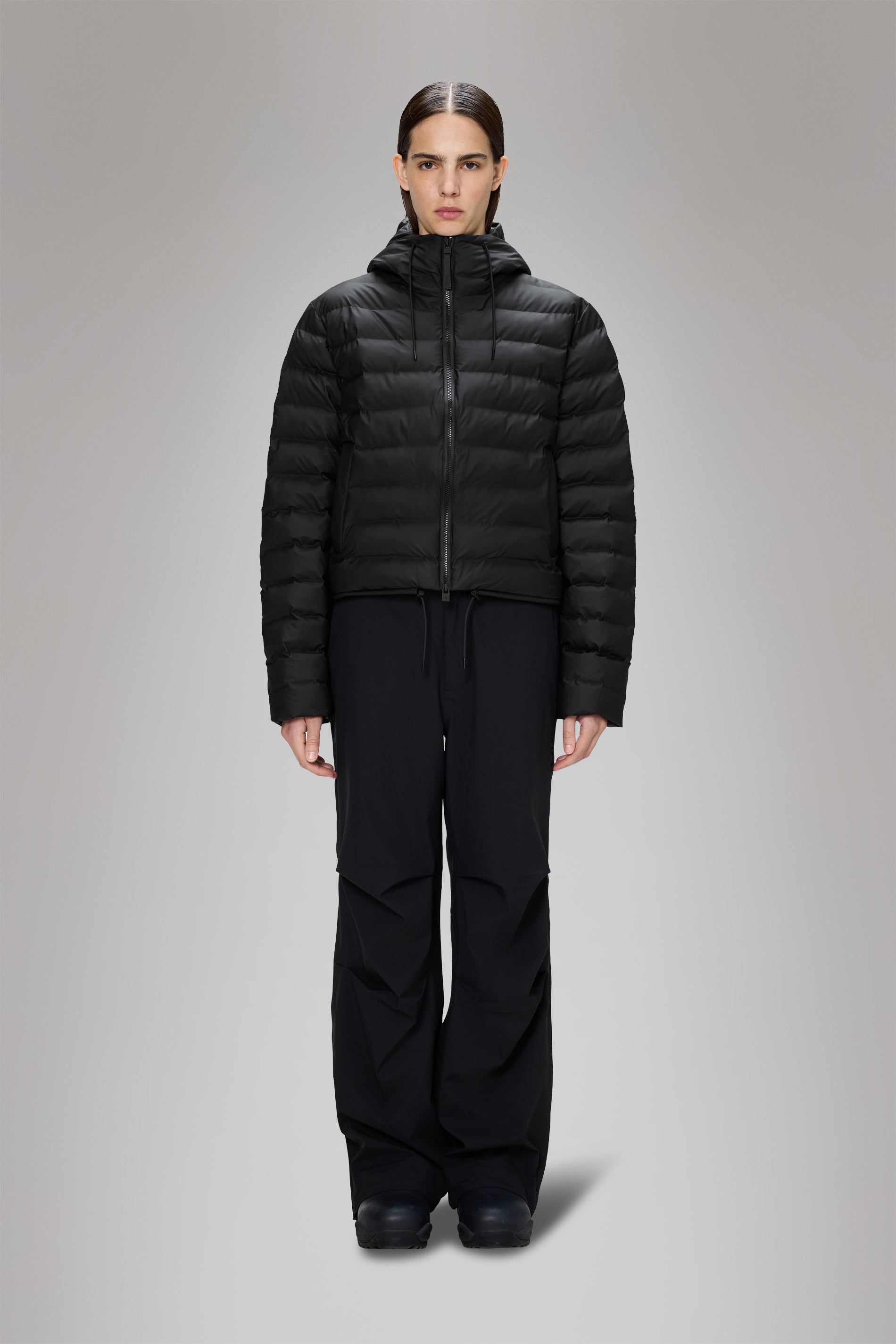 RAINS Lohja Short Puffer Jacket Black Jacket