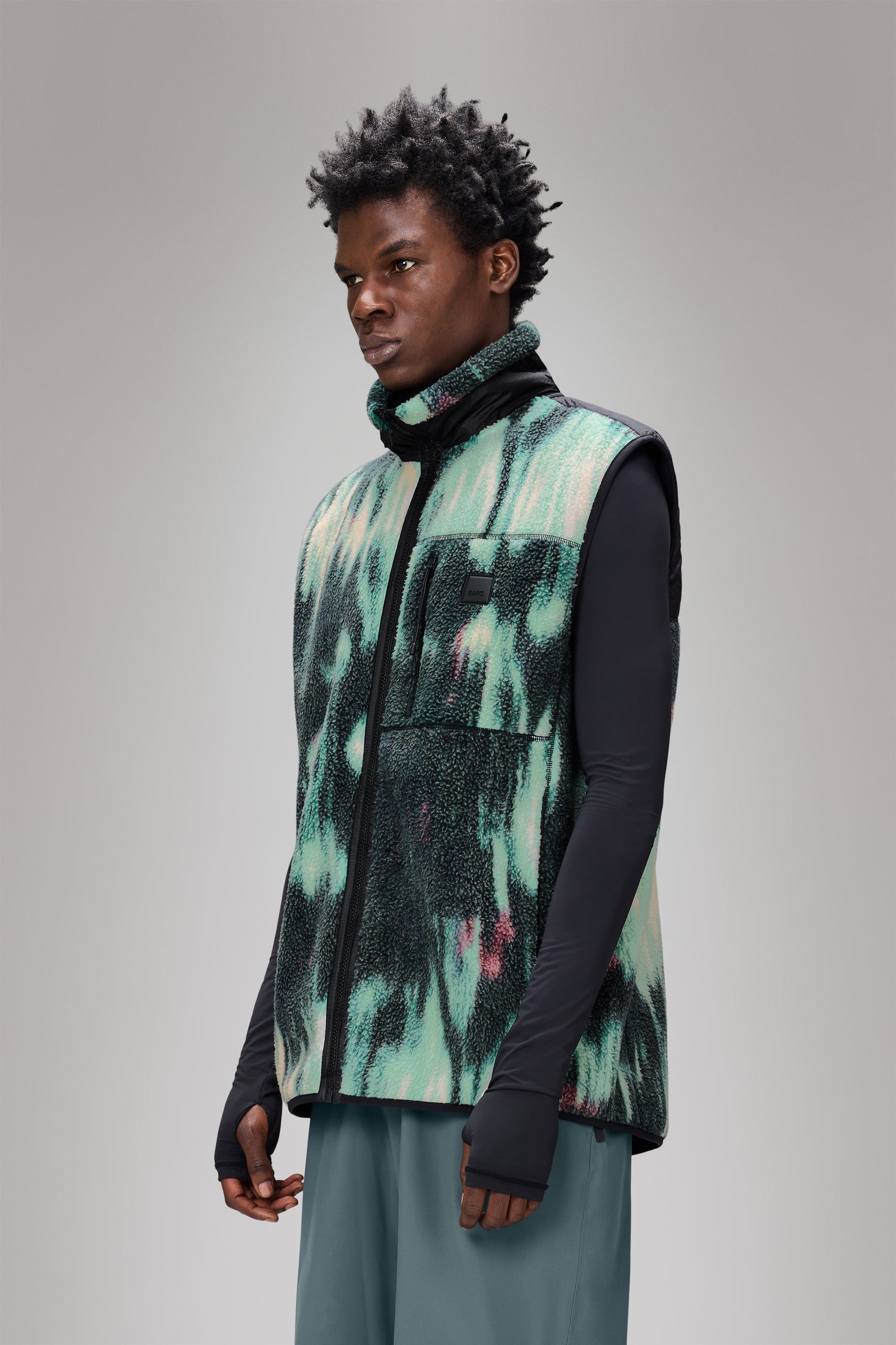 RAINS Yermo Fleece Vest Blur Vest