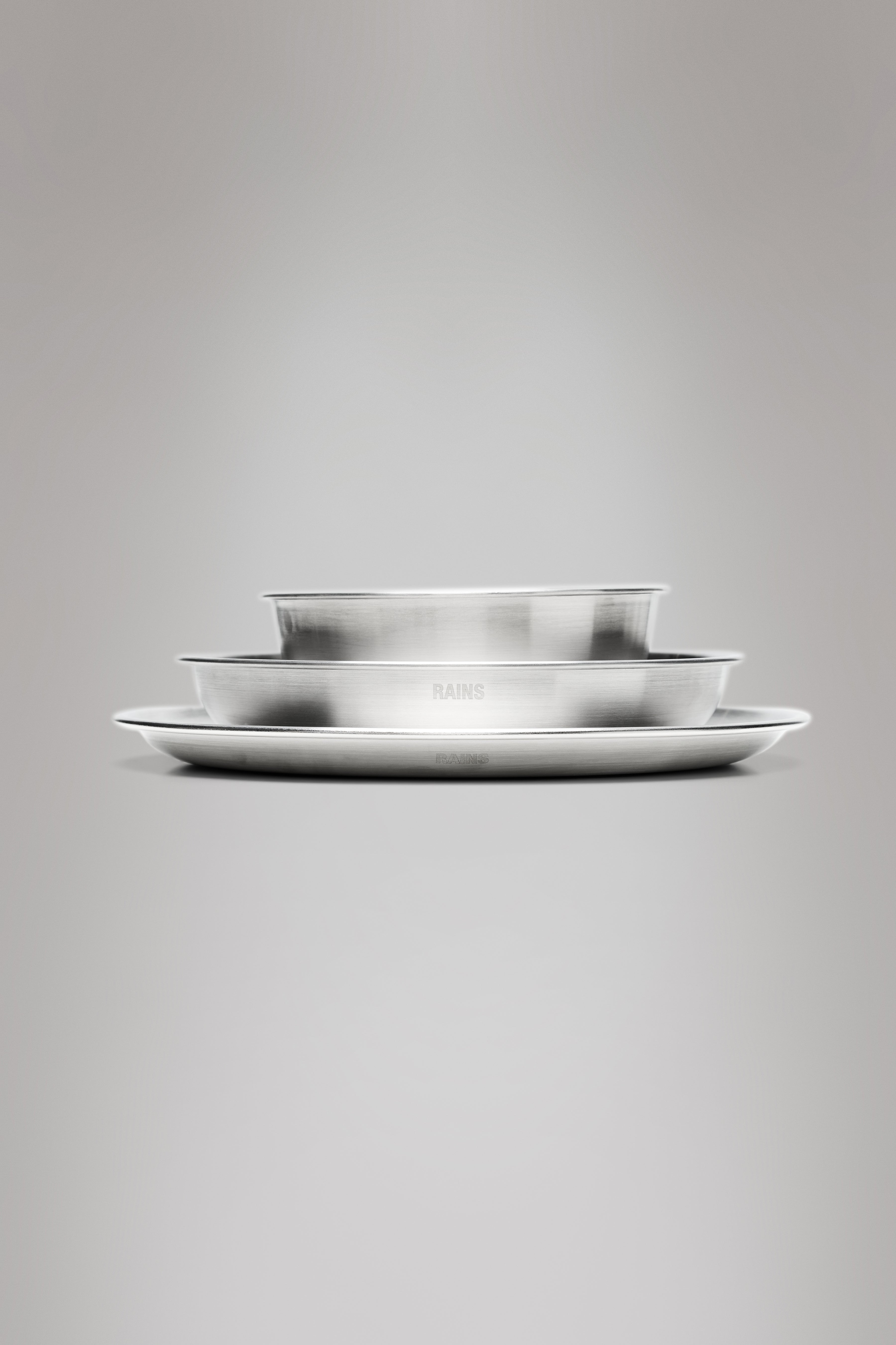 RAINS Stainless Steel 2-Pack Plates Steel Food Storage