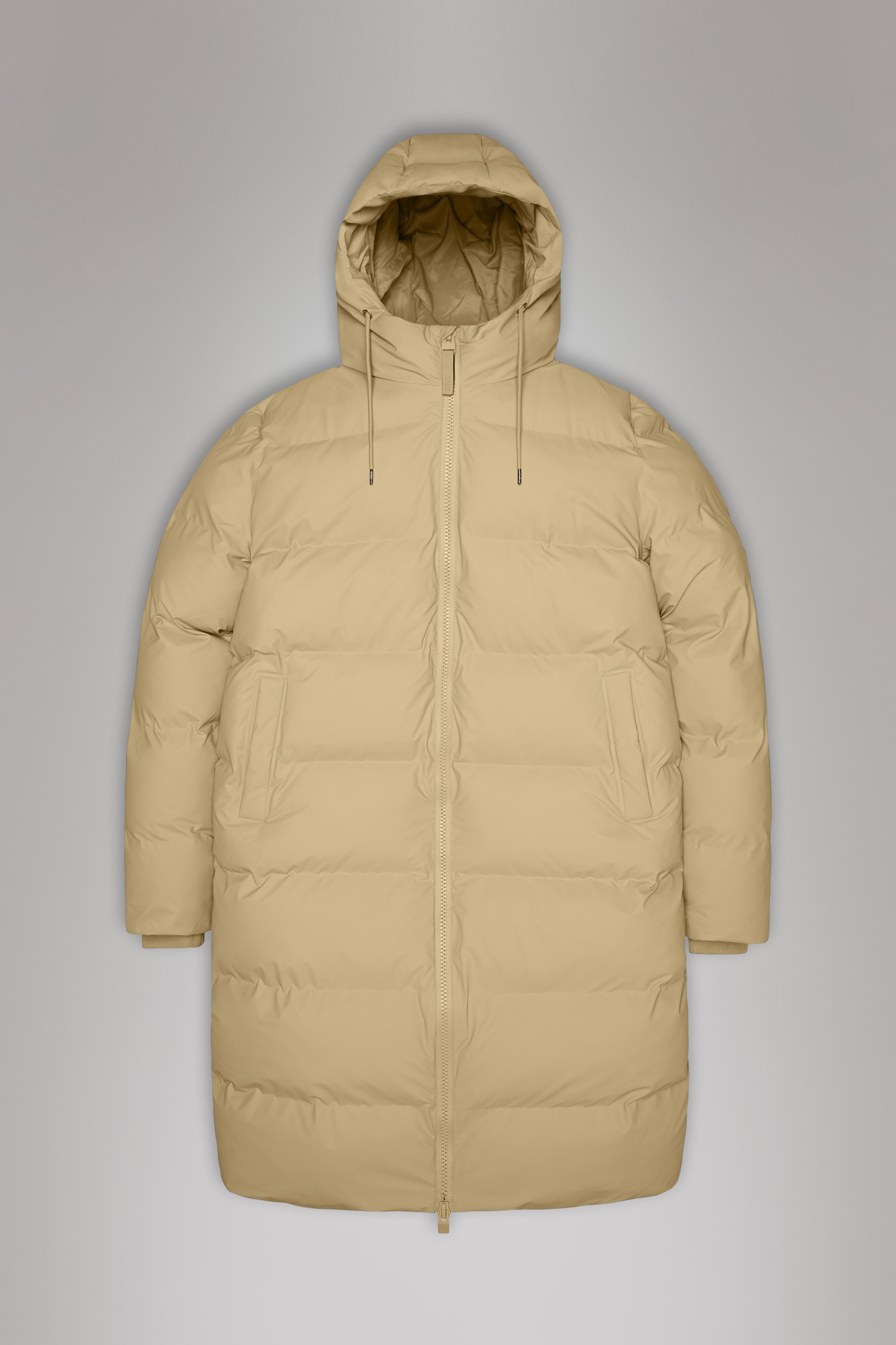 RAINS Alta Longer Puffer Jacket Sand Jacket