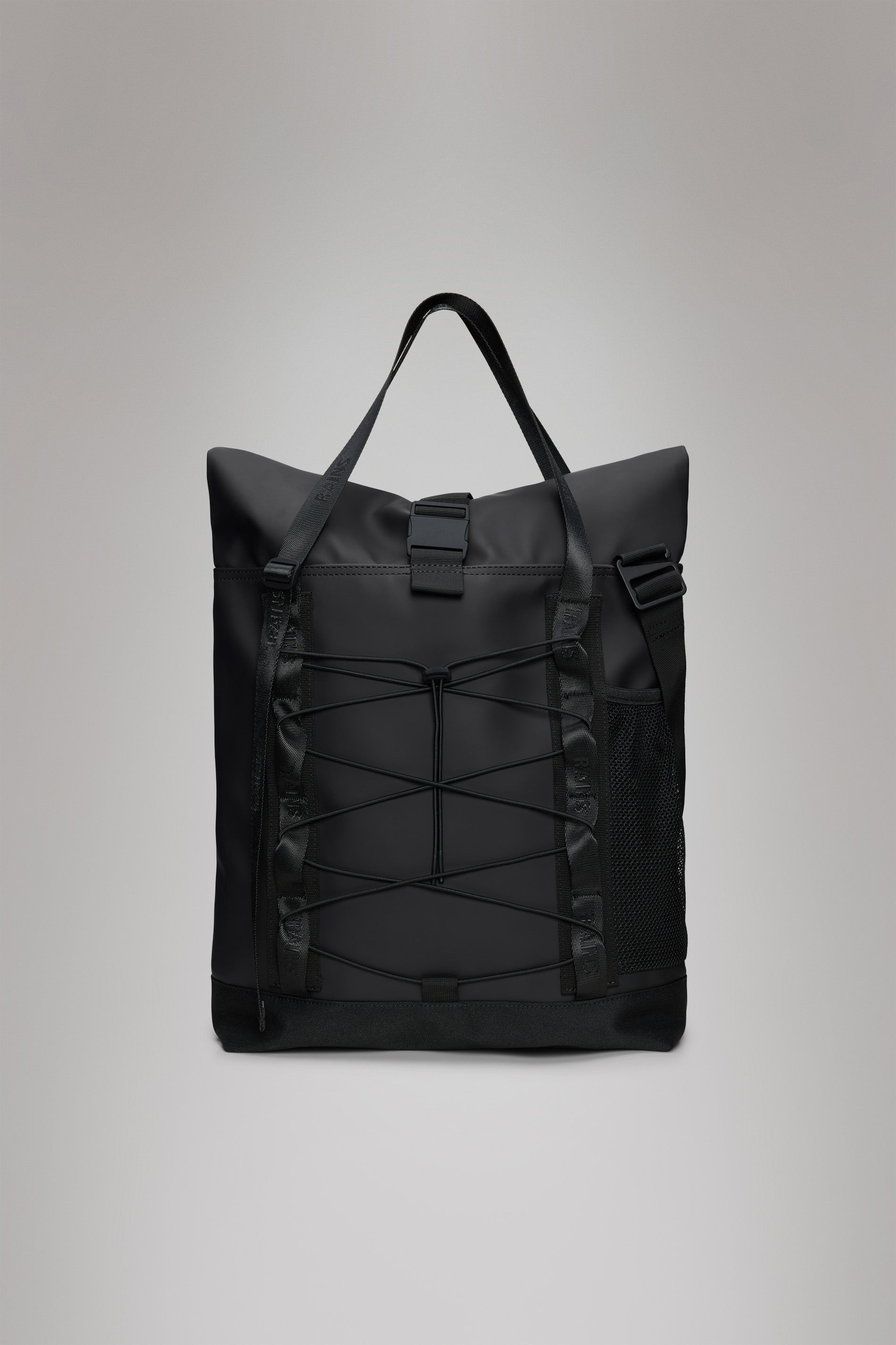 RAINS Trail Rolltop Tote Bag Black 23L H55 x D14 x W36 cm Tote