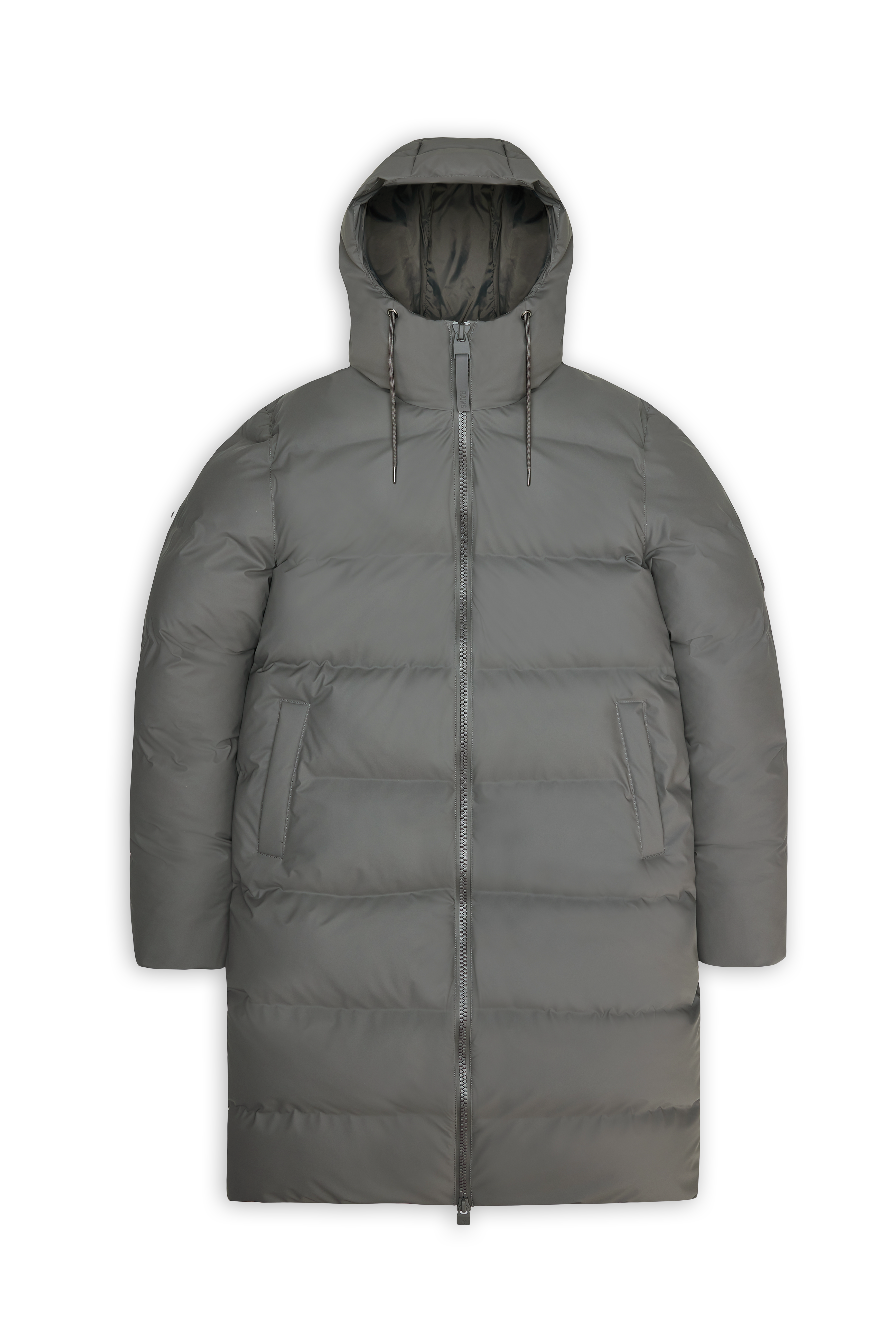 RAINS Alta Longer Puffer Jacket Grey Jacket