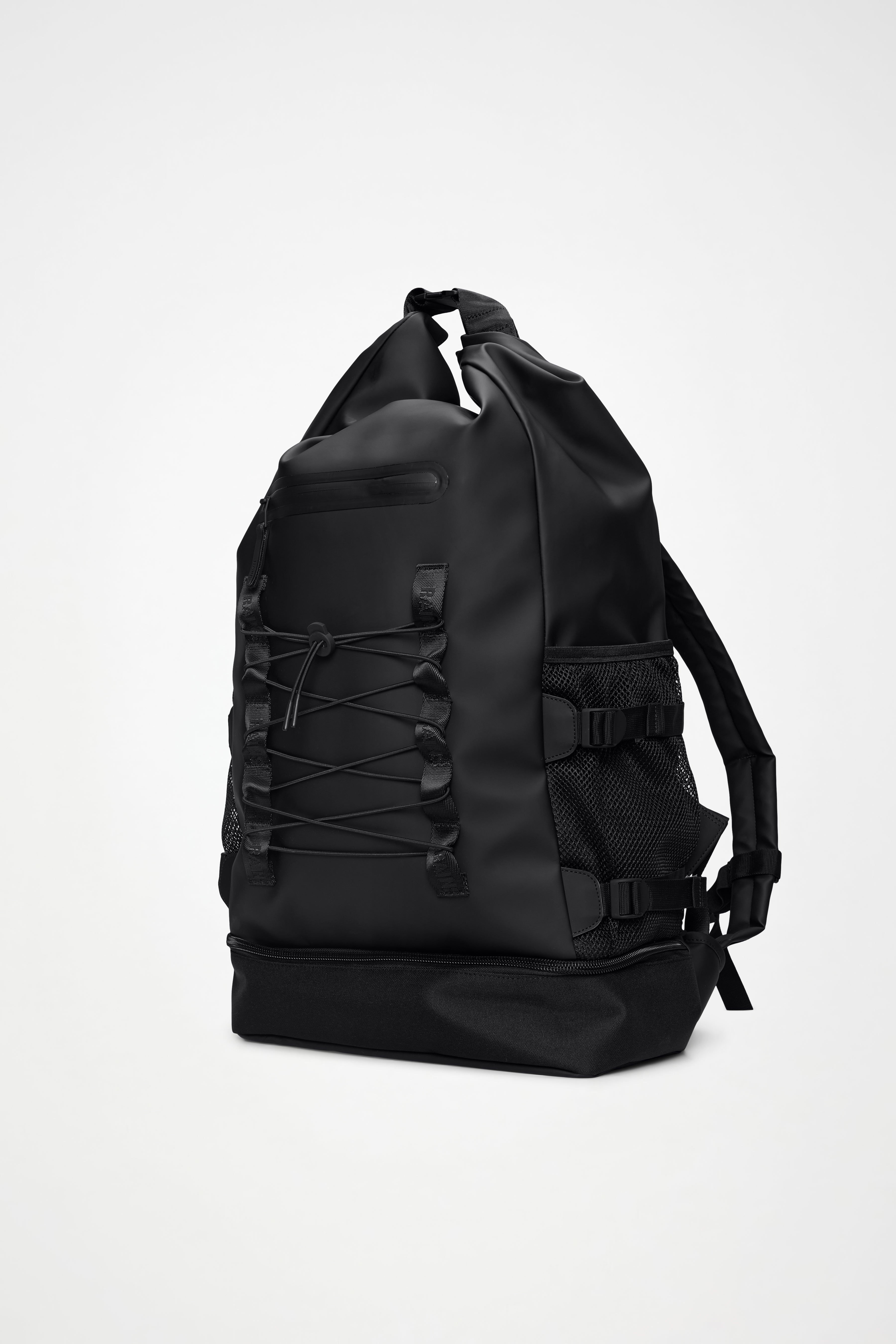 RAINS Trail Mountaineer Rolltop Large Black 51L H77 x D18 x W36 cm Backpack