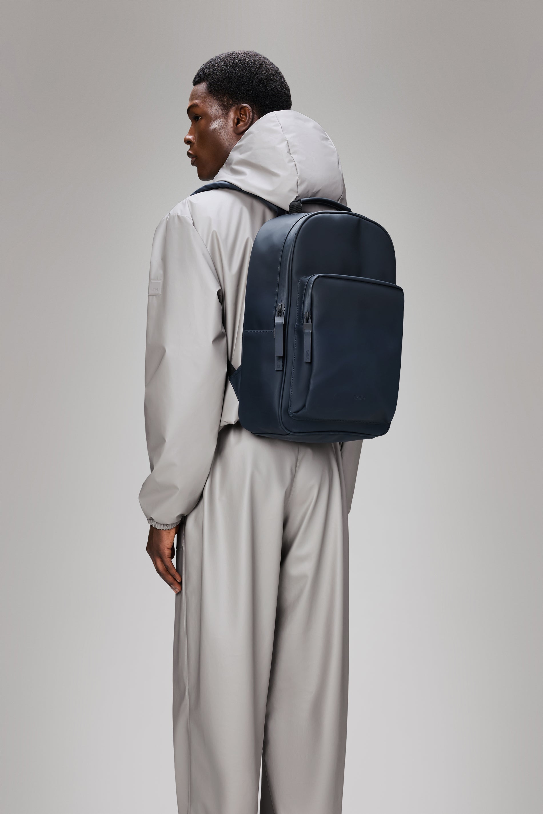 RAINS Book Daypack Large Navy 15L H45 x D12 x W30 cm Backpack