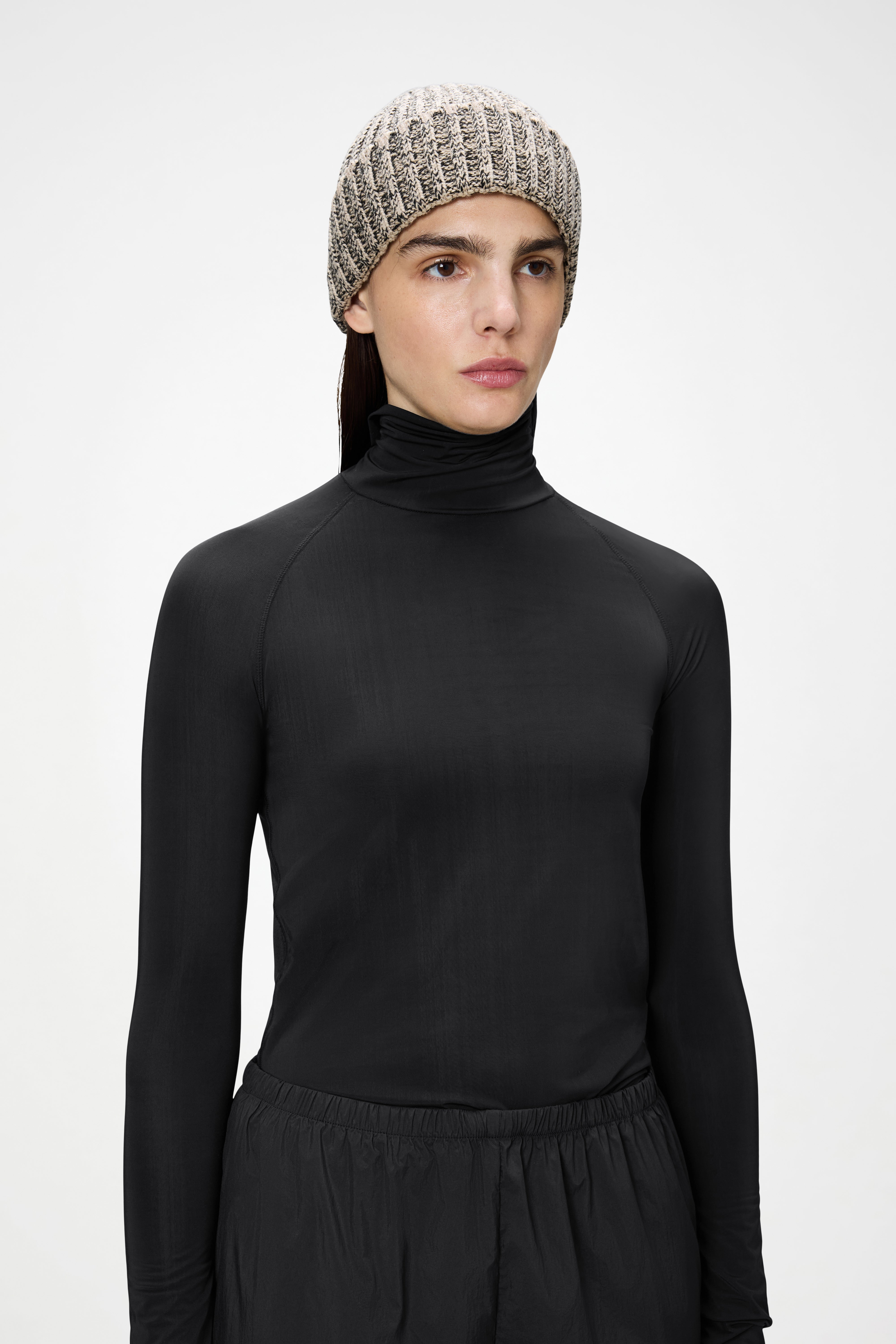 RAINS Sapa Knit Beanie Beige/Black Headwear