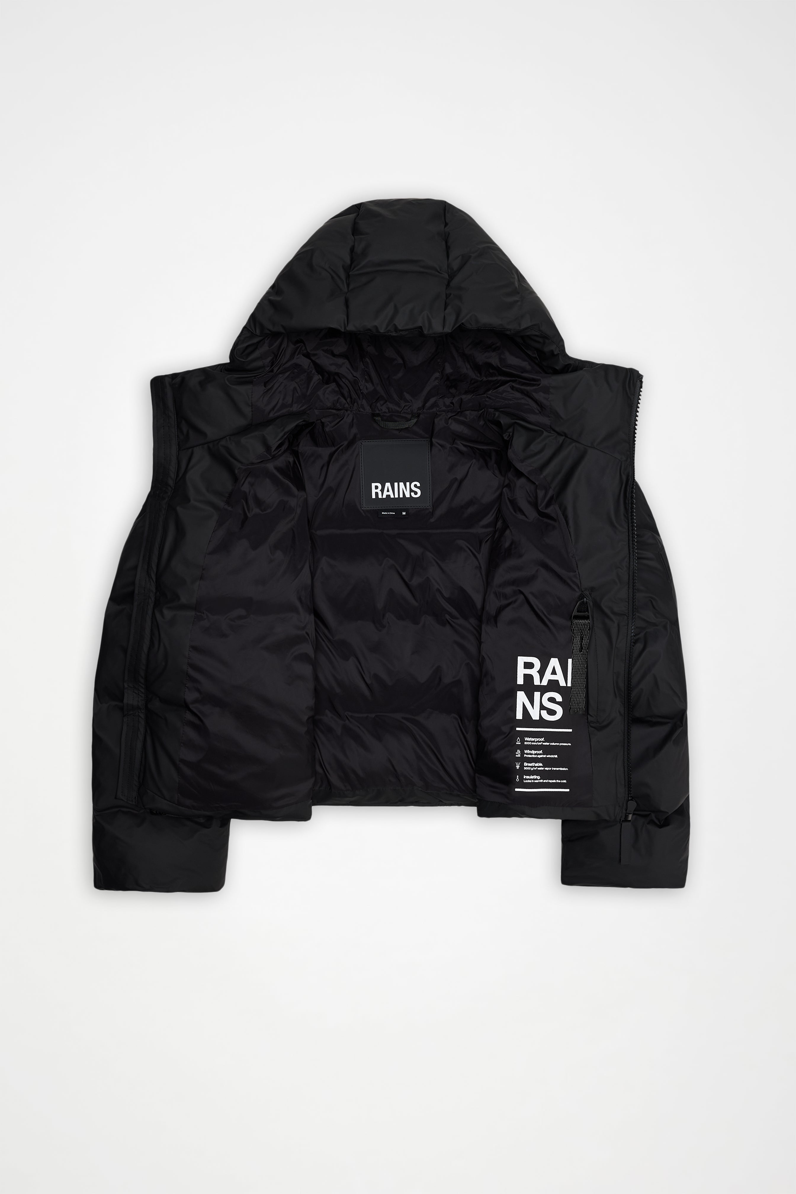 RAINS Alta Short Puffer Jacket Black Jacket