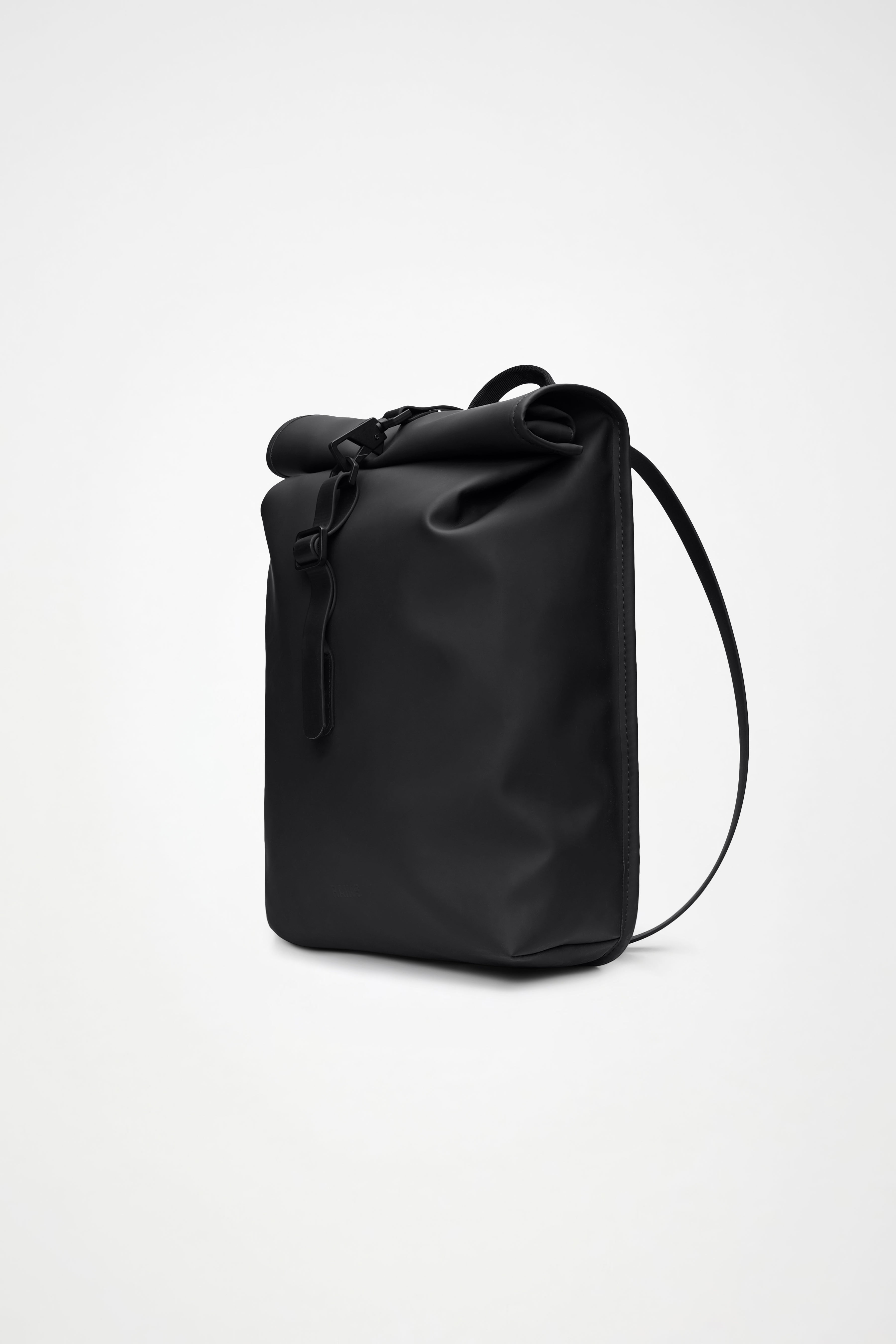 RAINS Rolltop Rucksack Mini Black Backpack