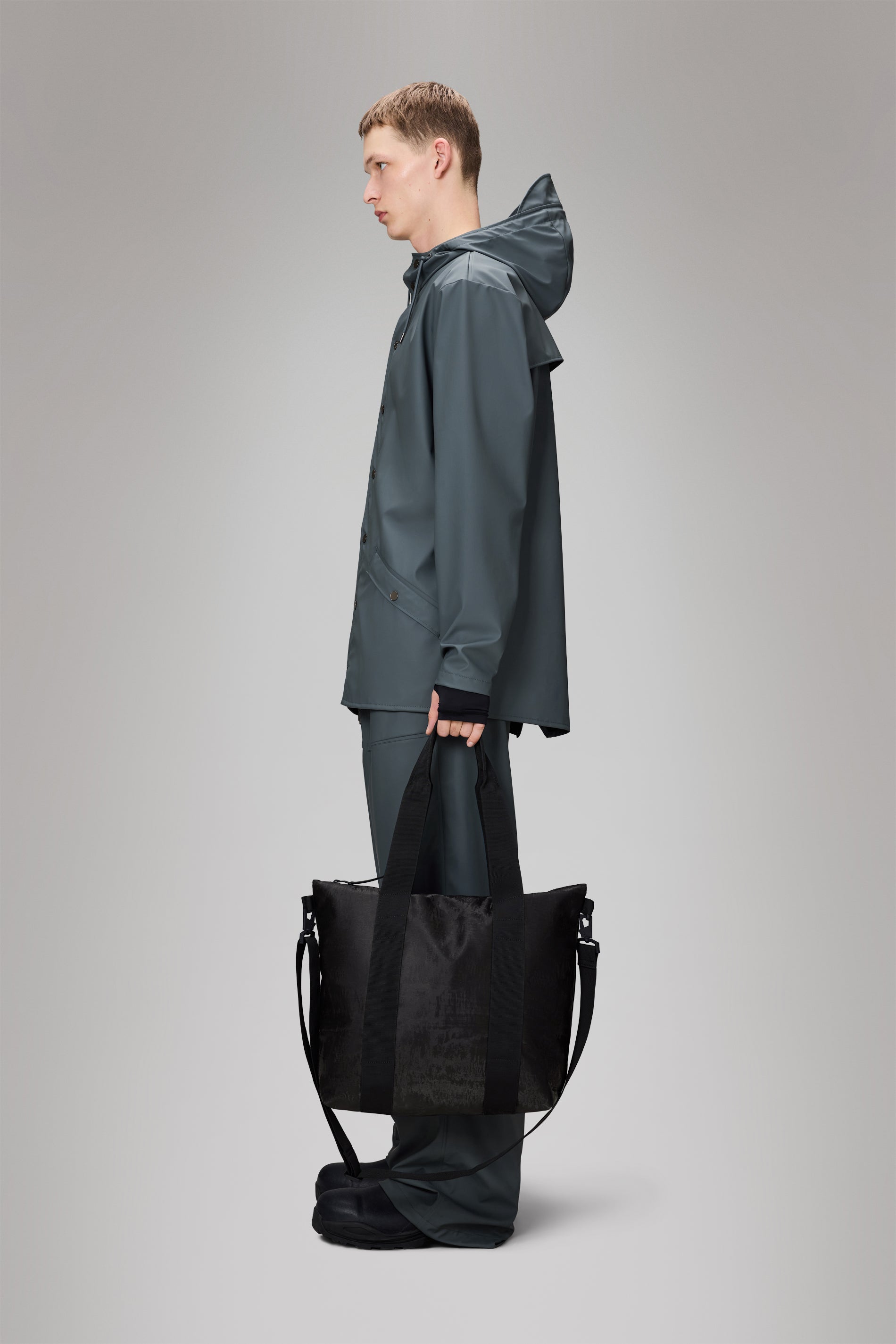 RAINS Tote Bag Mini Coal Tote