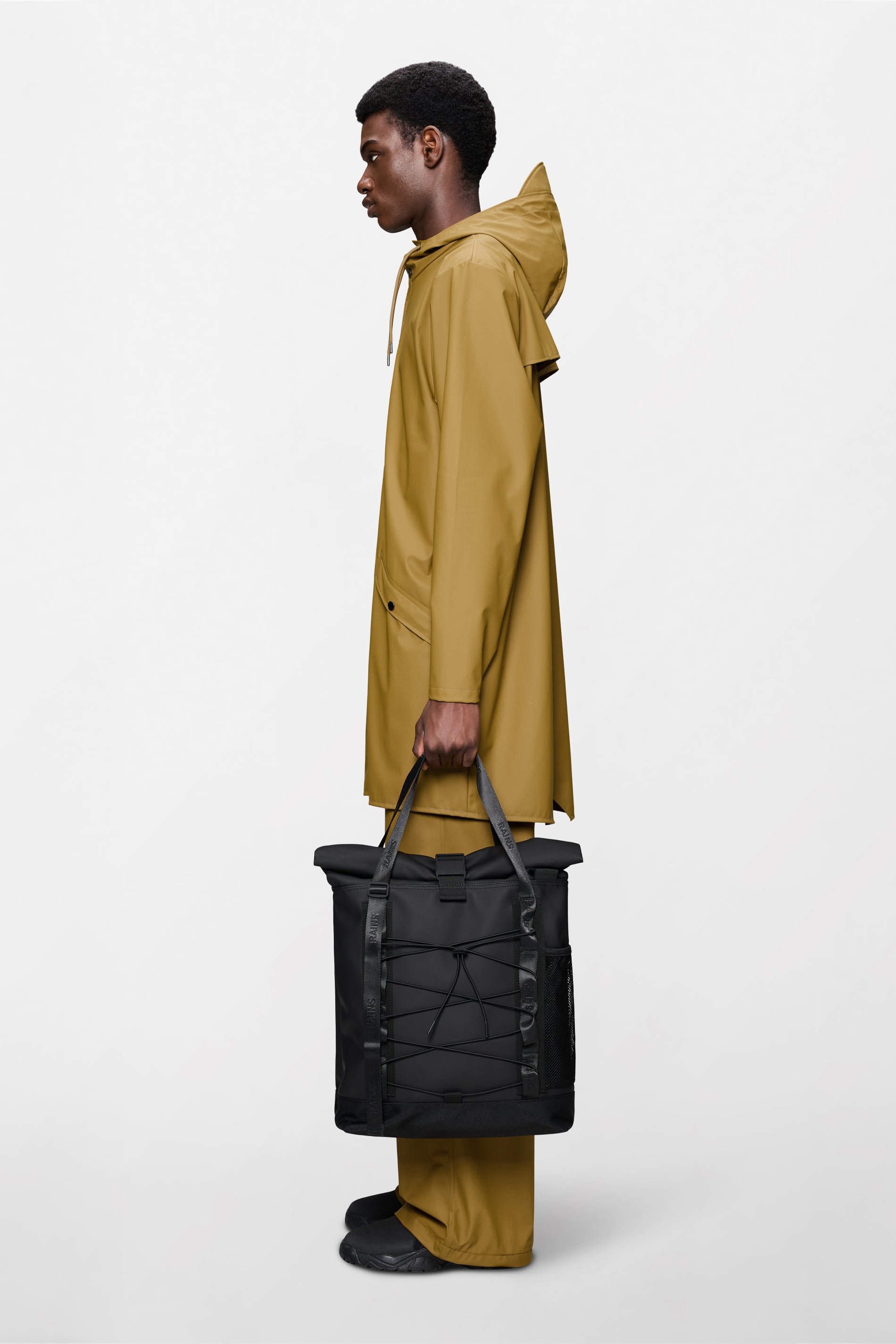 RAINS Trail Rolltop Tote Bag Black 23L H47 x D13 x W35 cm Tote