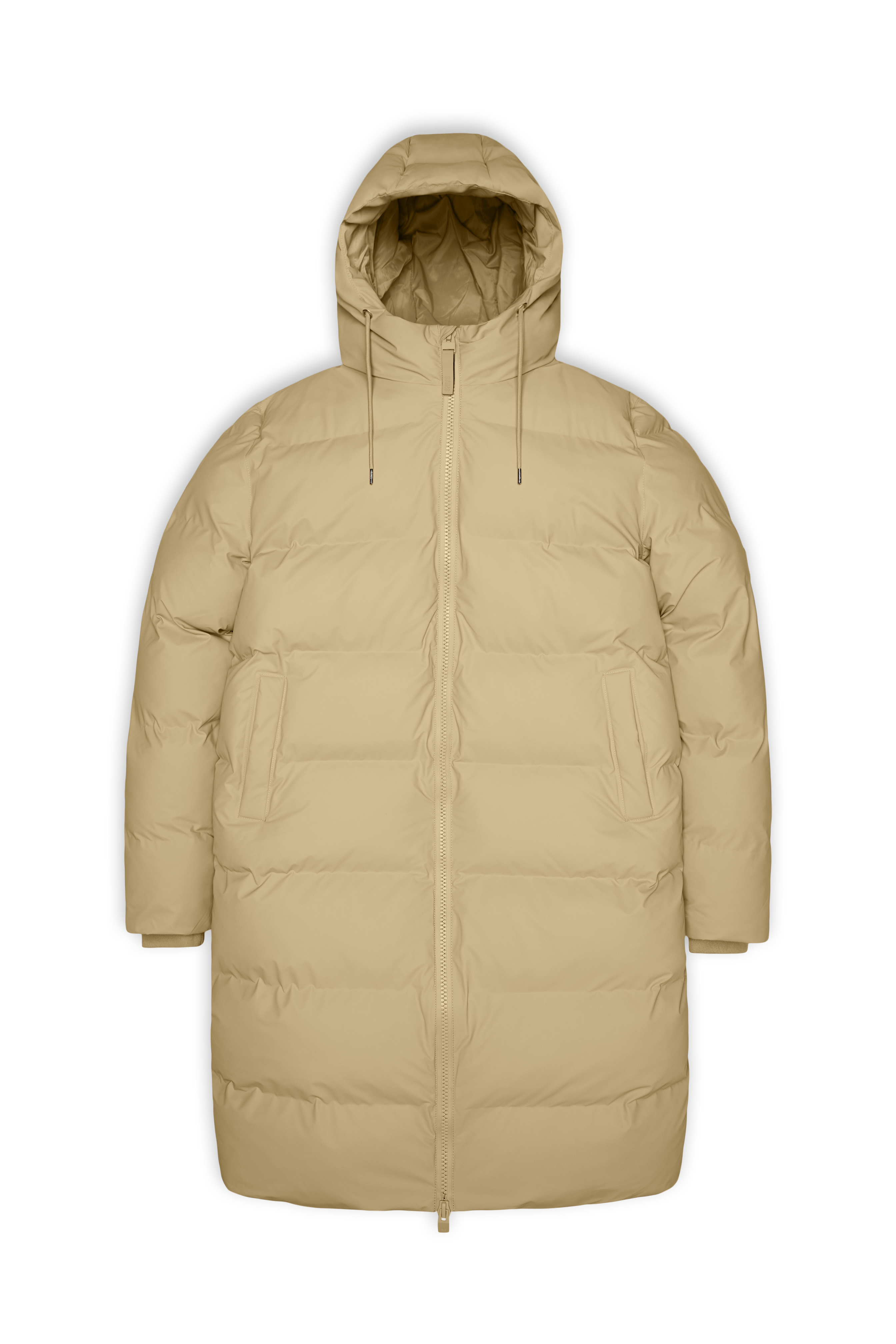 RAINS Alta Longer Puffer Jacket Sand Jacket