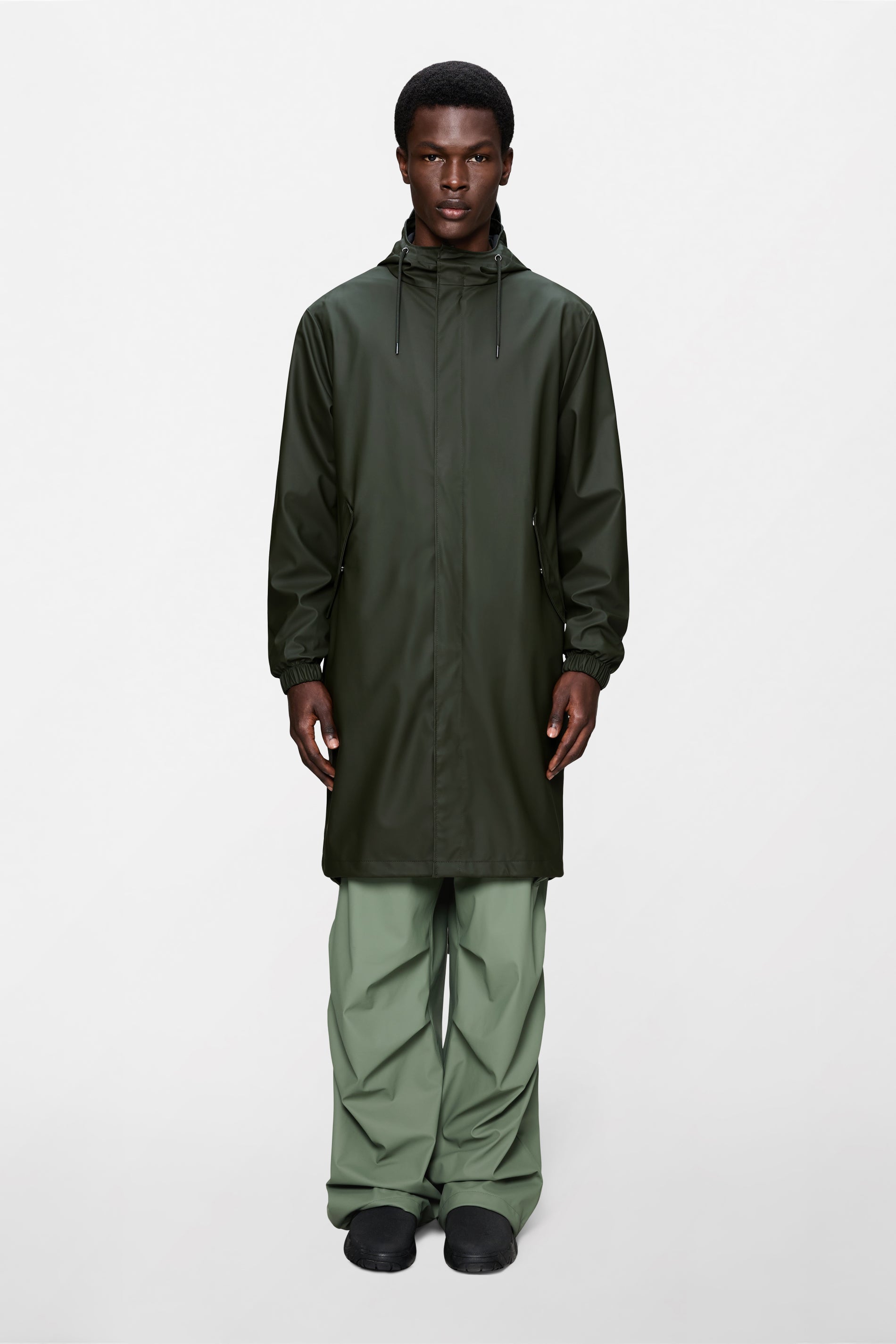RAINS Fishtail Parka Green Jacket