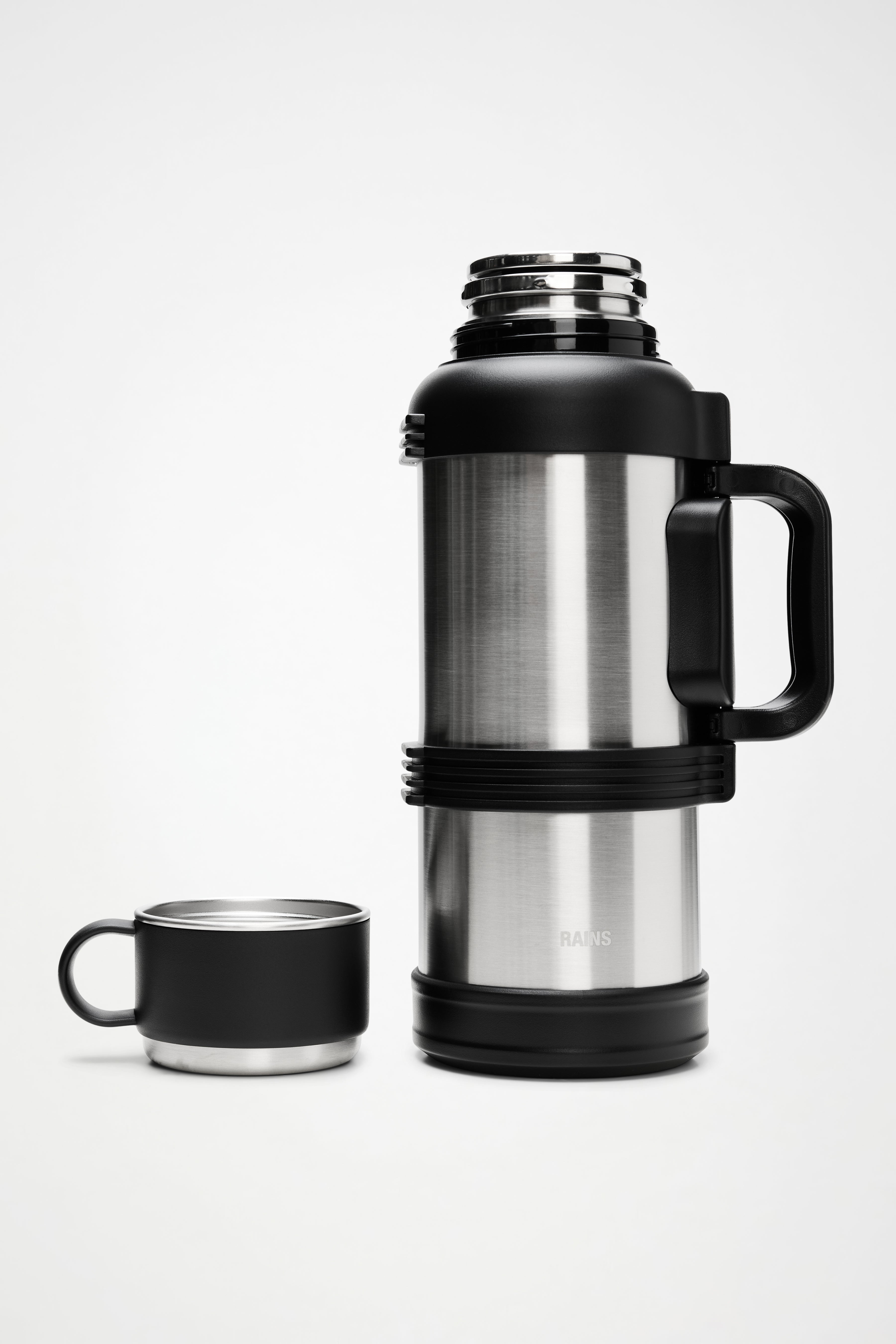 RAINS Stainless Steel Tumbler Vacuum Flask 2000ml Steel Coffee Mugs
