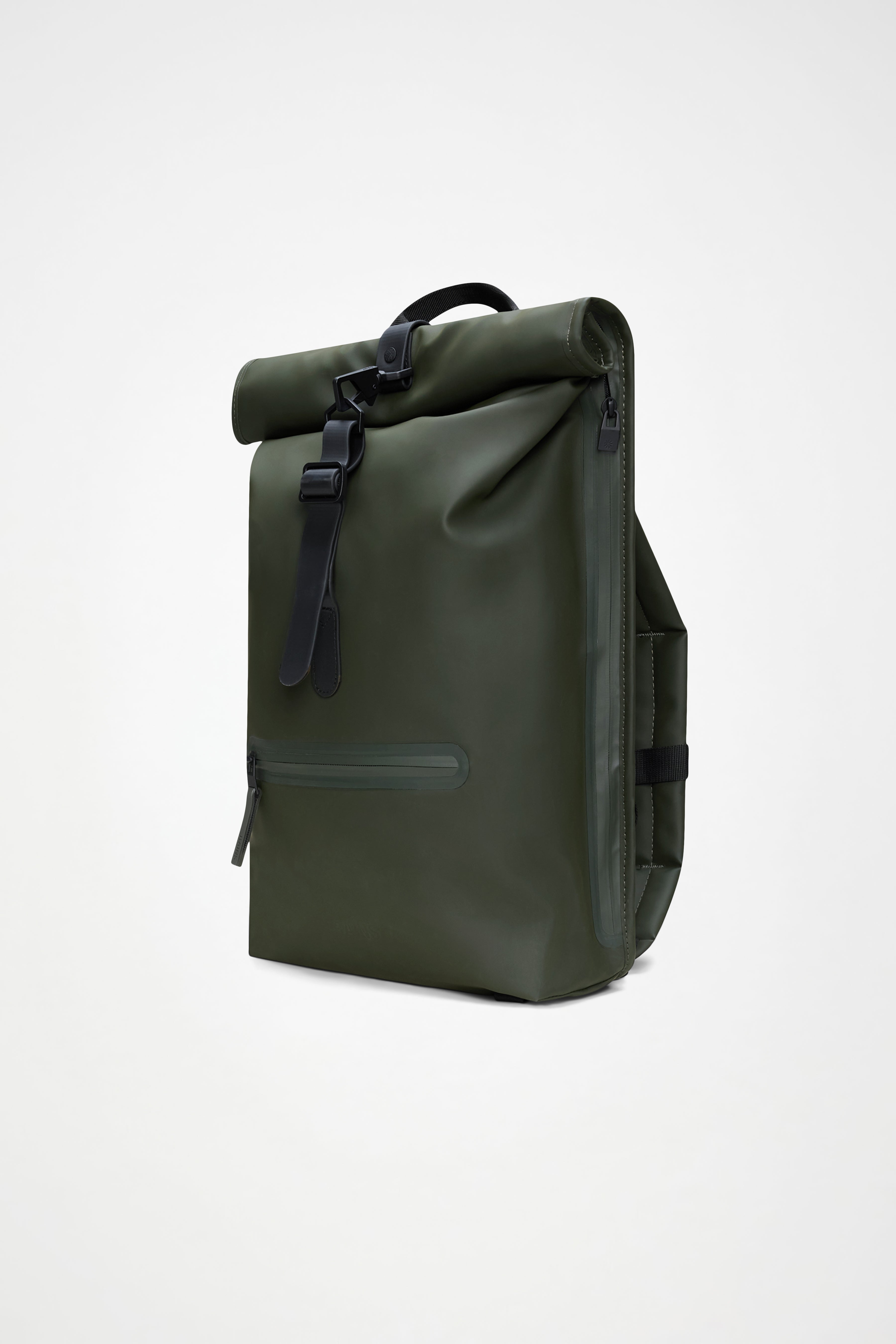 RAINS Rolltop Rucksack Green 17L H60 x D11 x W32 cm Backpack