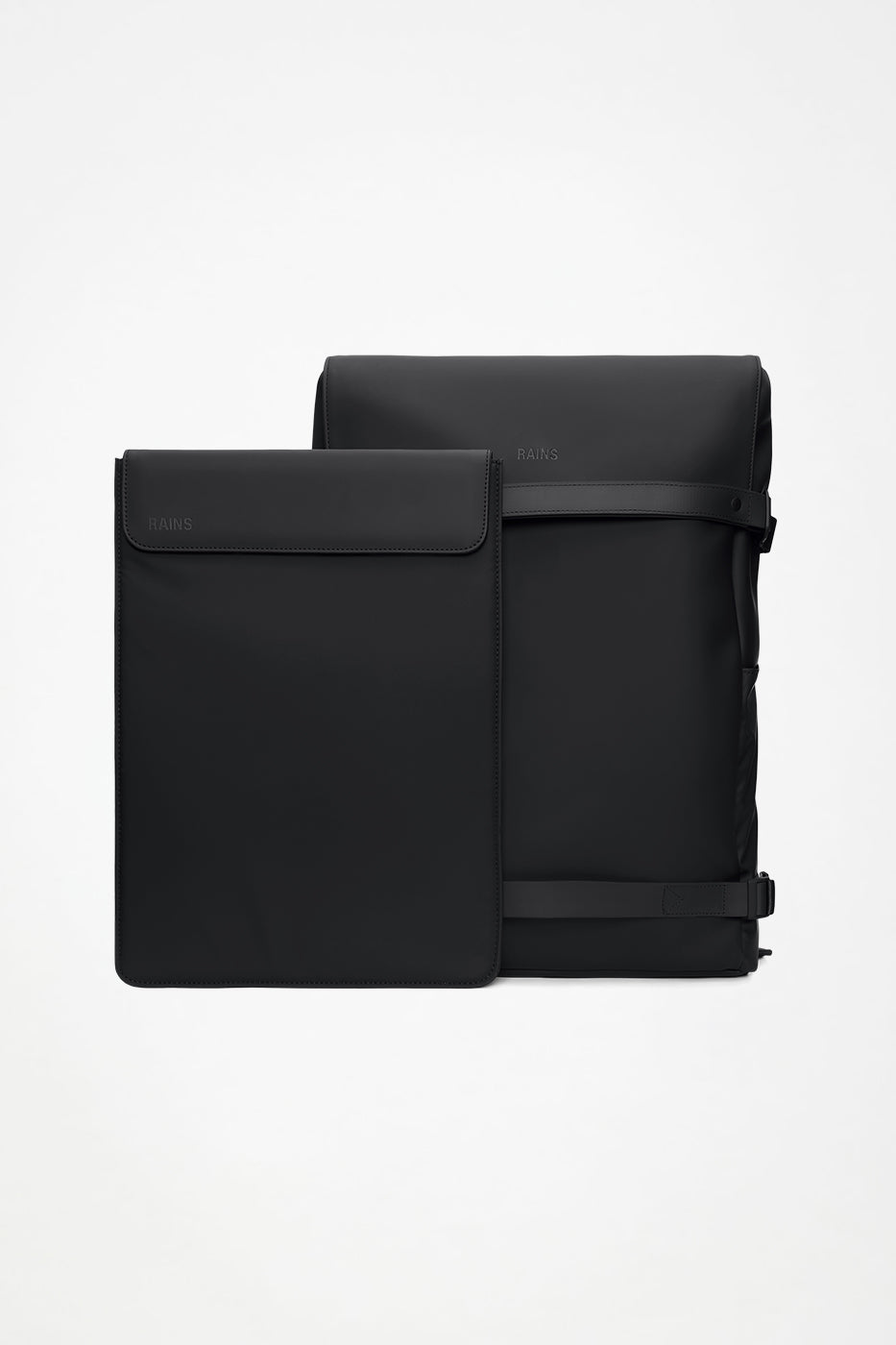 RAINS OTG Backpack Black Backpack