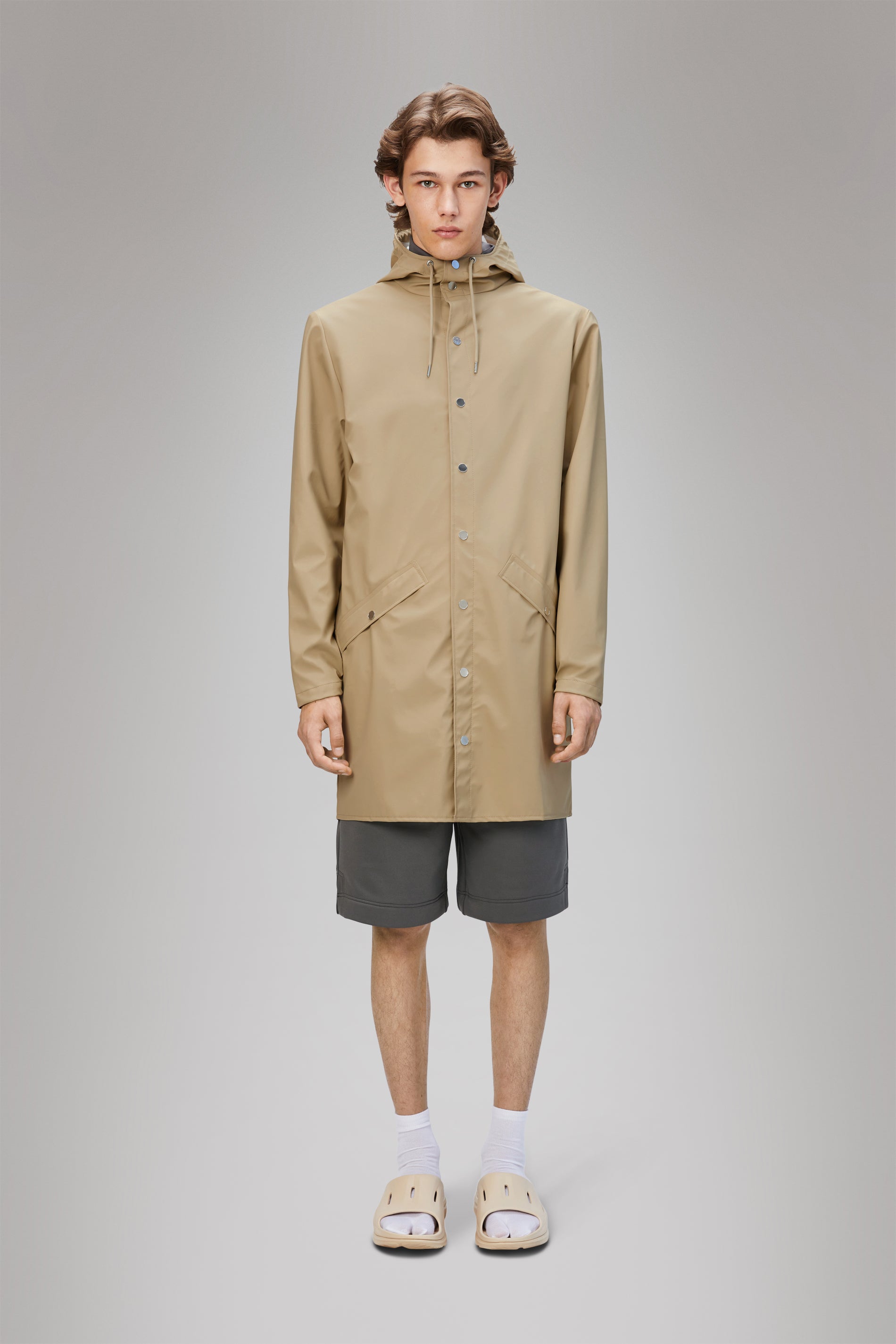 RAINS Long Jacket Sand Jacket