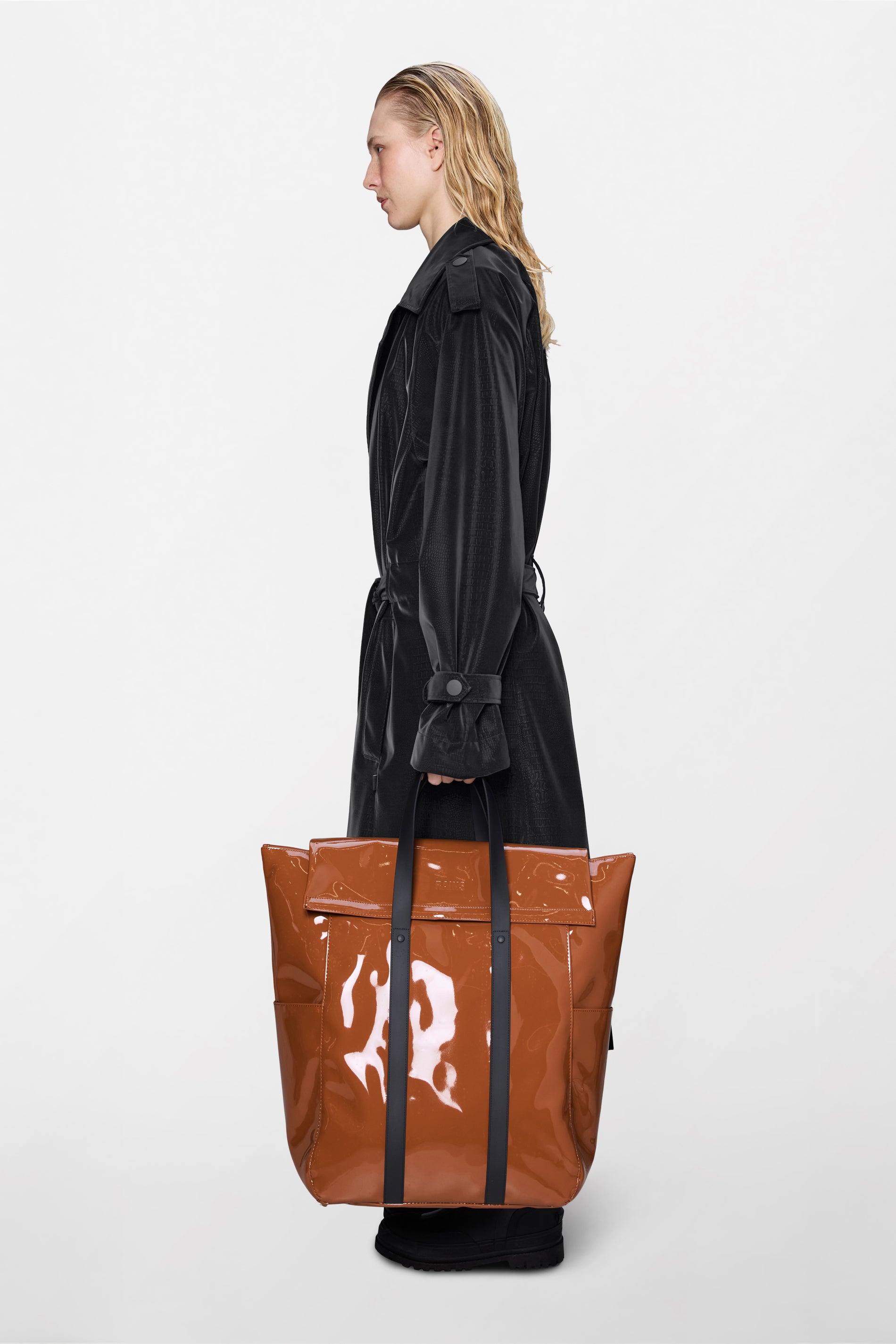 RAINS 2 Way Tote Bag Large Ochre 29L H47 x D18 x W35 cm Tote