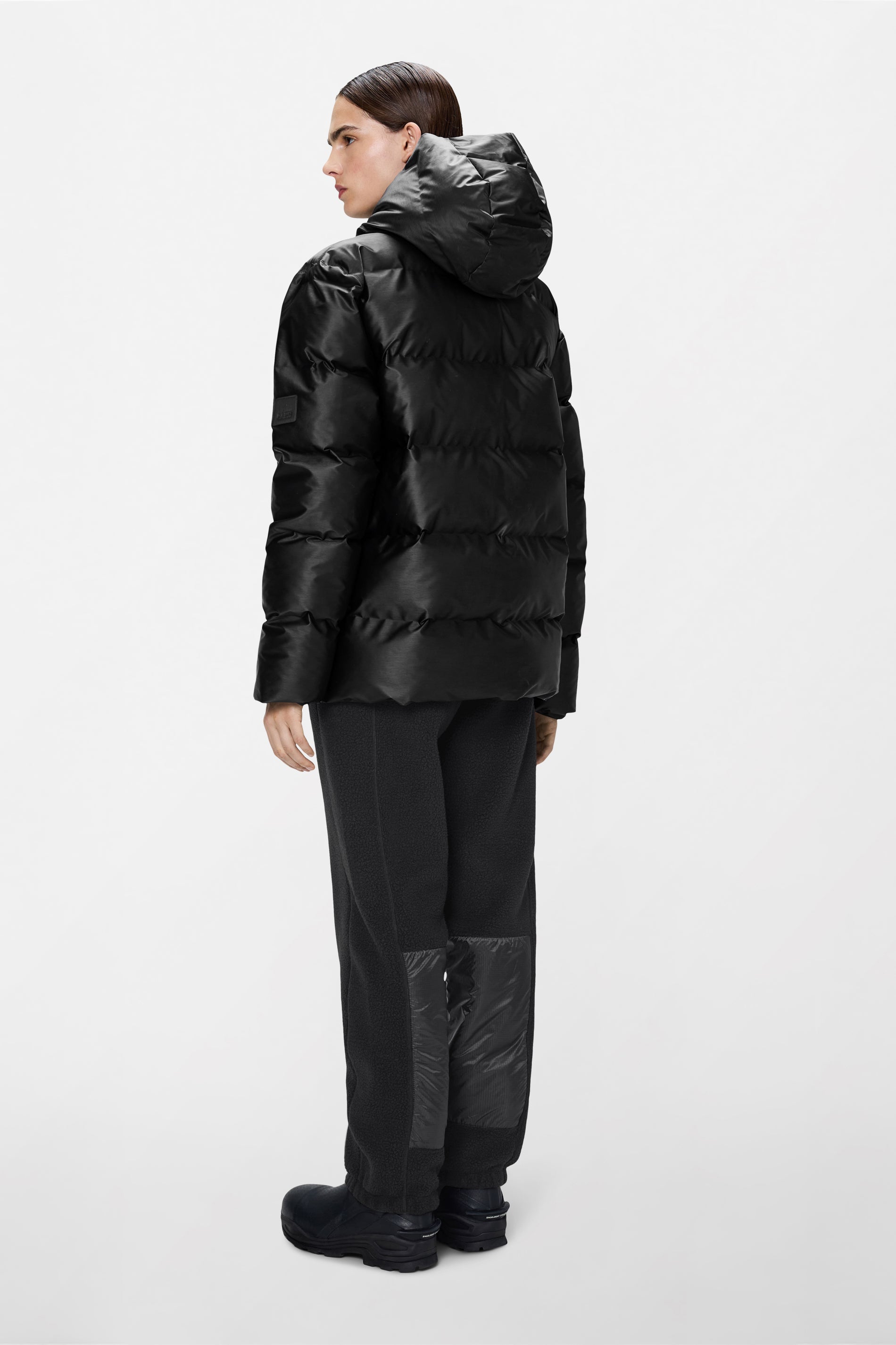 RAINS Alta Puffer Jacket Black Grain Jacket