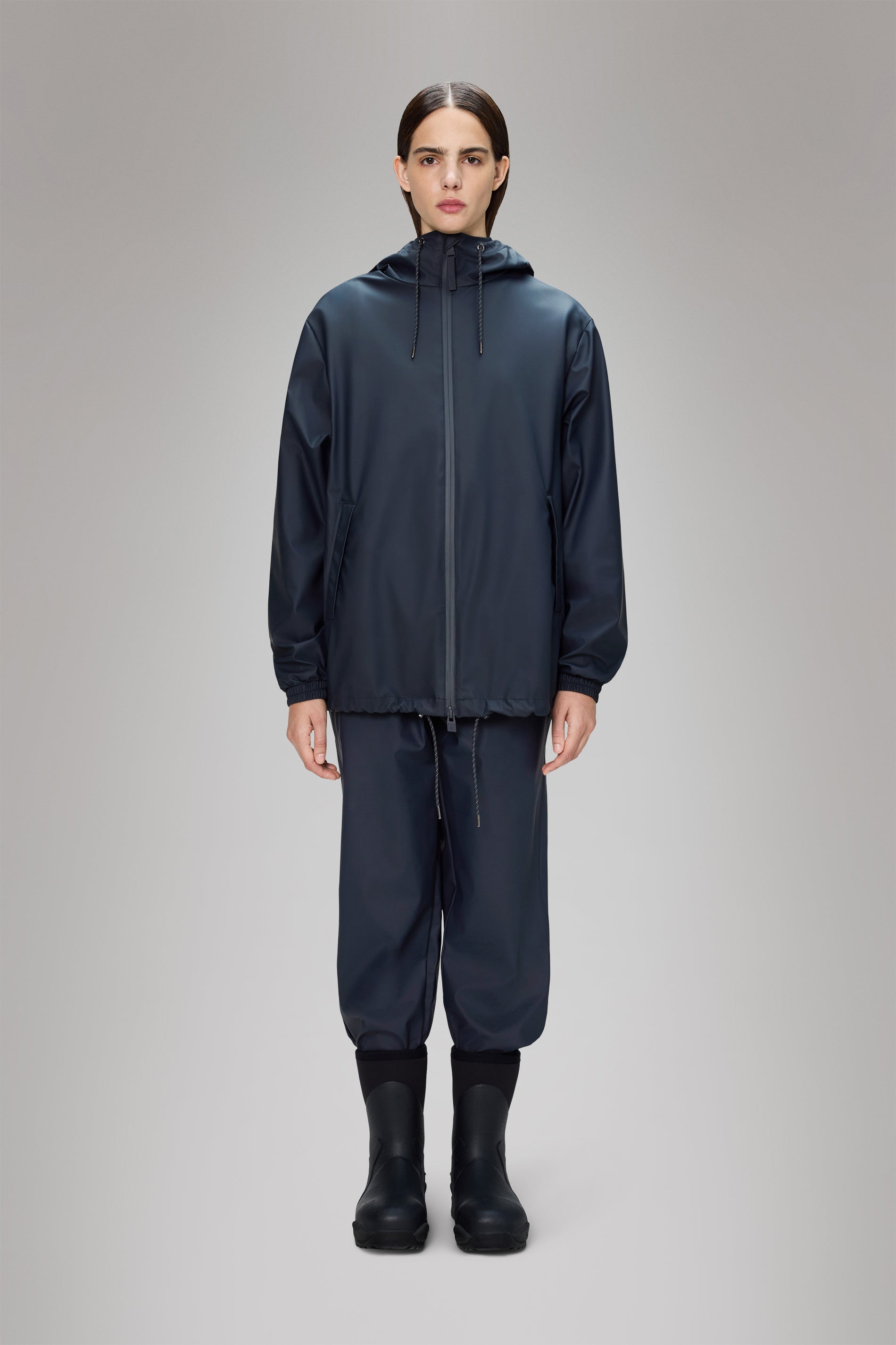 Rains Storm Breaker Navy Jacket