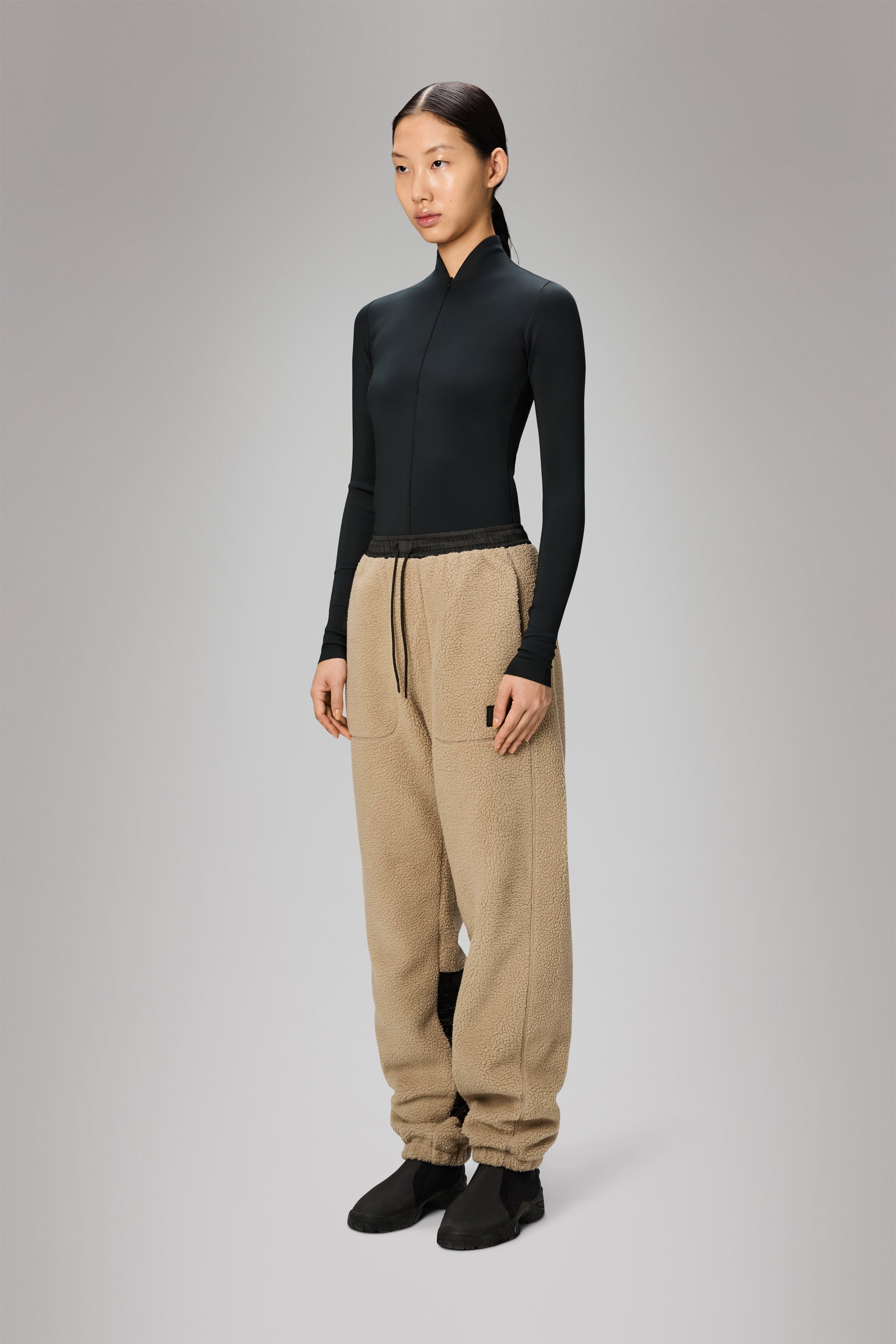 RAINS Yermo Fleece Pants Regular Beige Pants