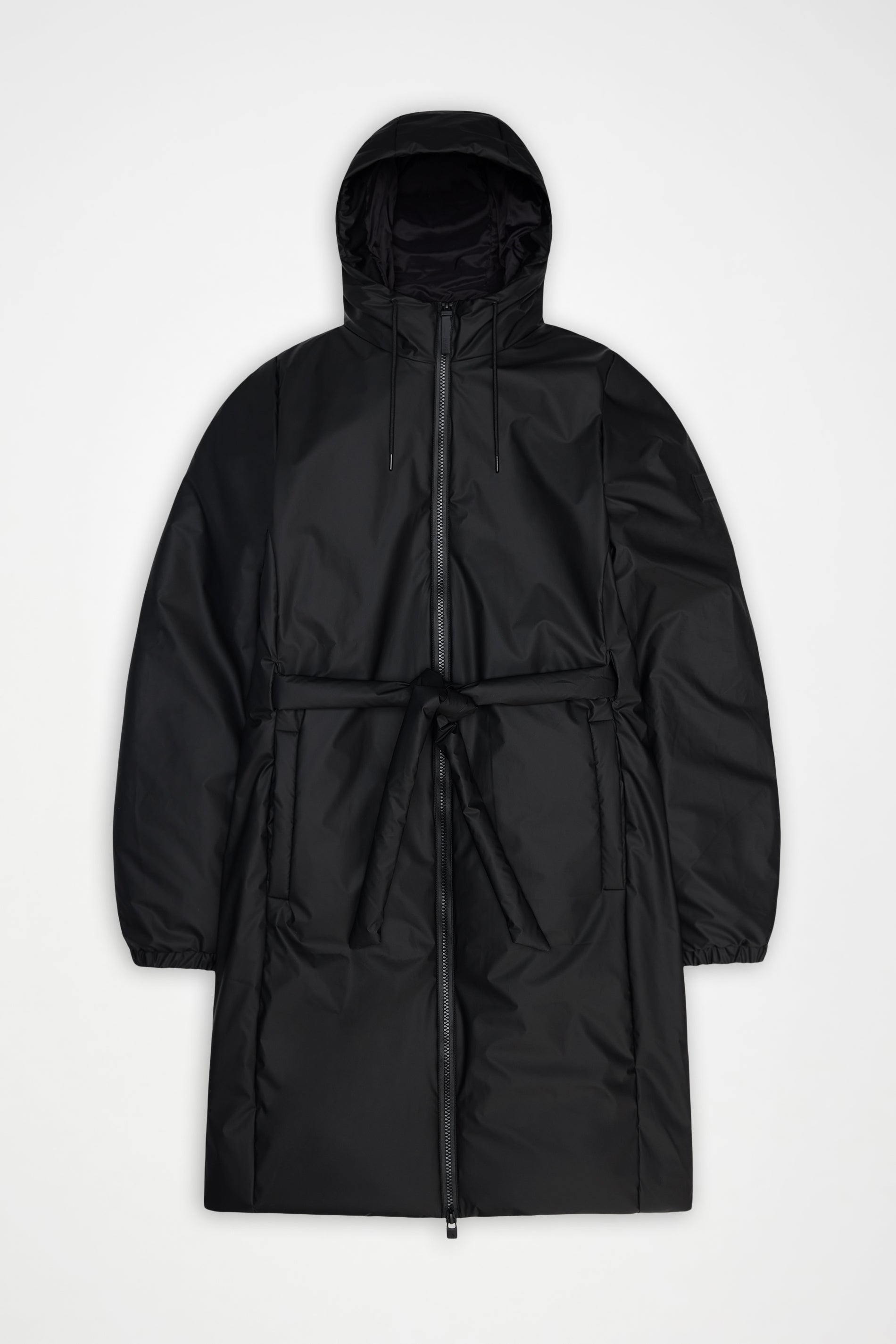 RAINS Lohja Long Insulated Curve Jacket Black Jacket