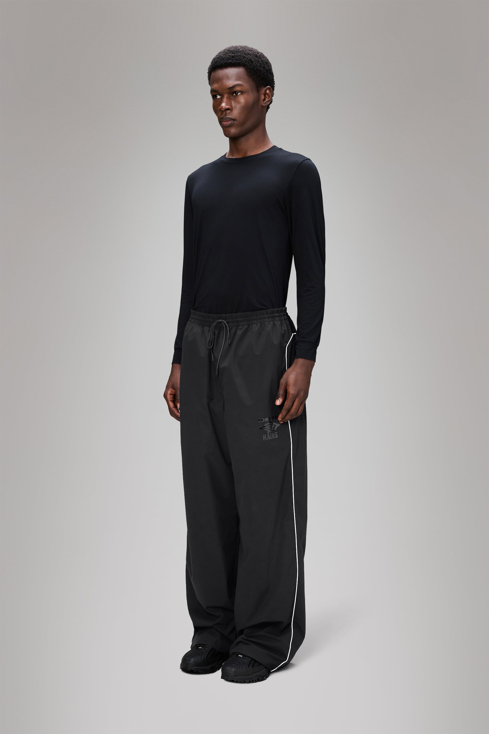RAINS Rains x Umbro Drill Pants Wide Black Pants