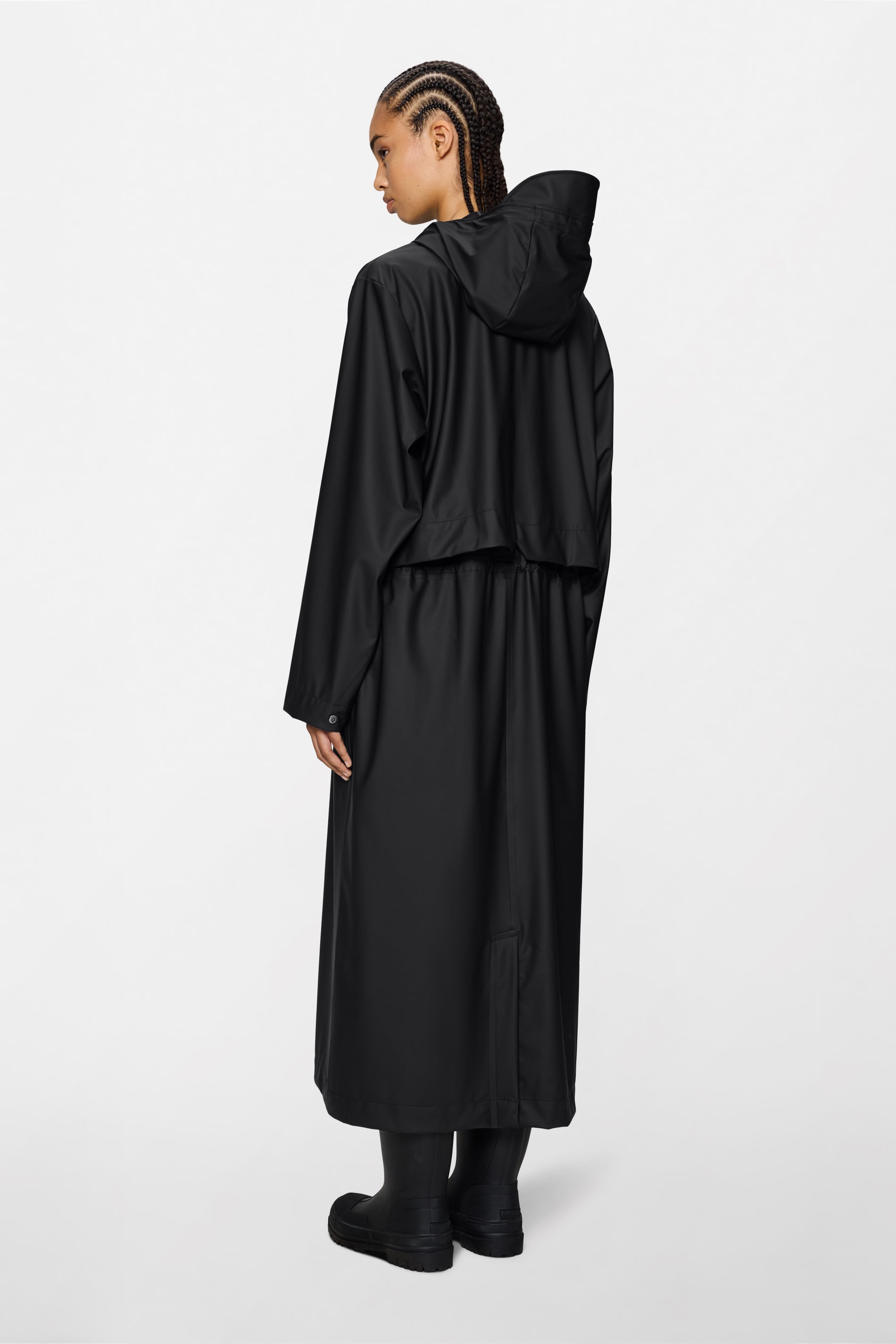 RAINS Bold Longest Jacket Black Jacket