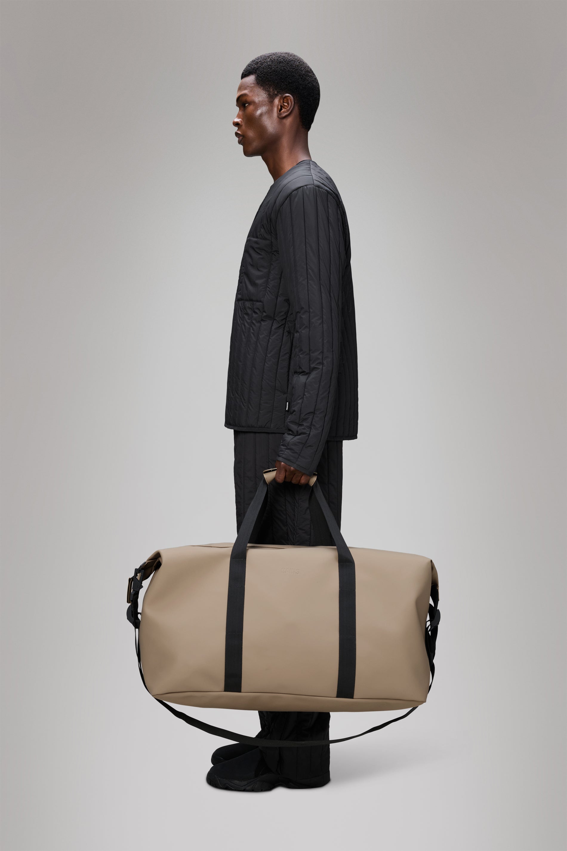 Rains Hilo Weekend Bag Large Beige 70L H40 x D27 x W70 cm Weekender