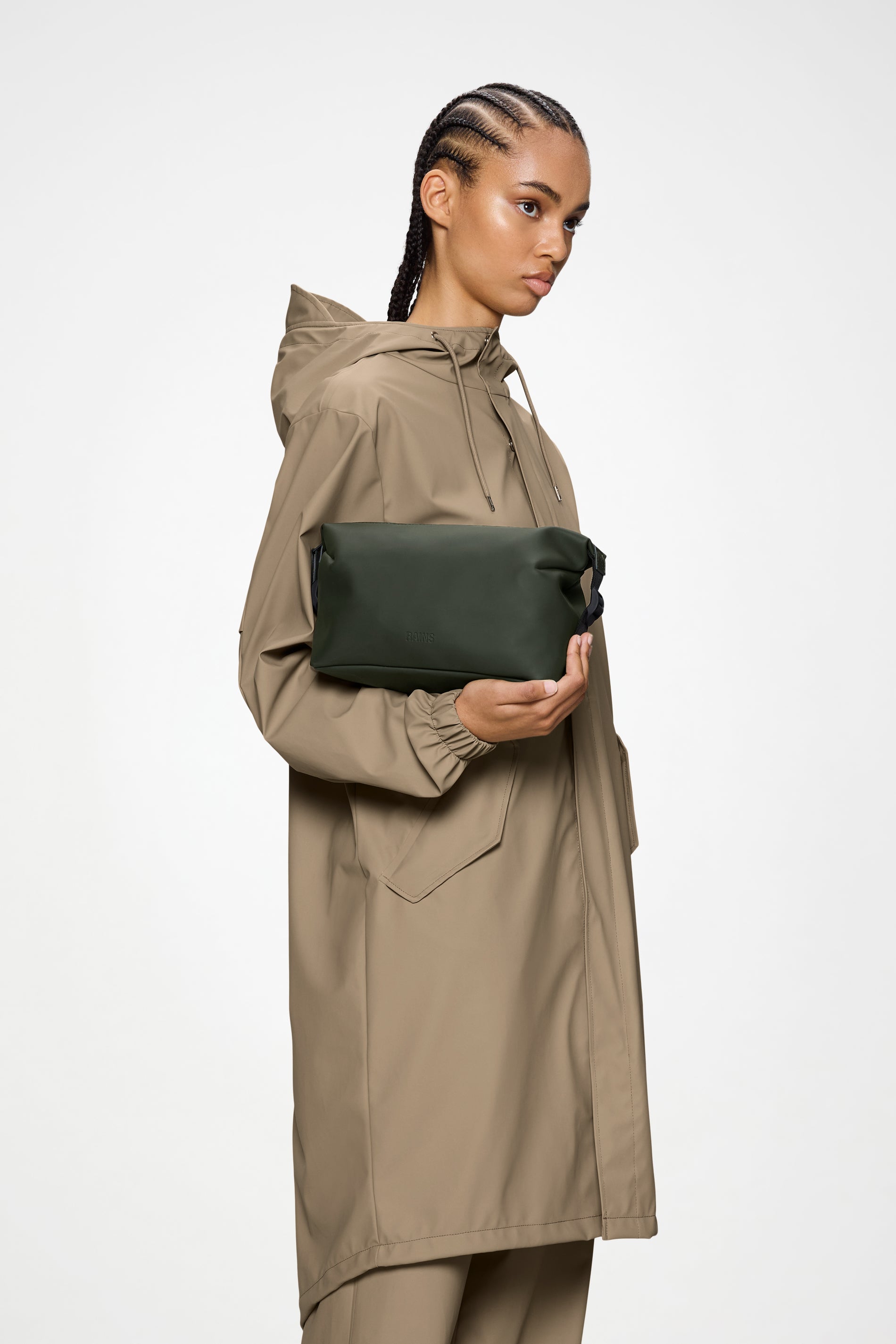 RAINS Hilo Wash Bag Green Wash Bag