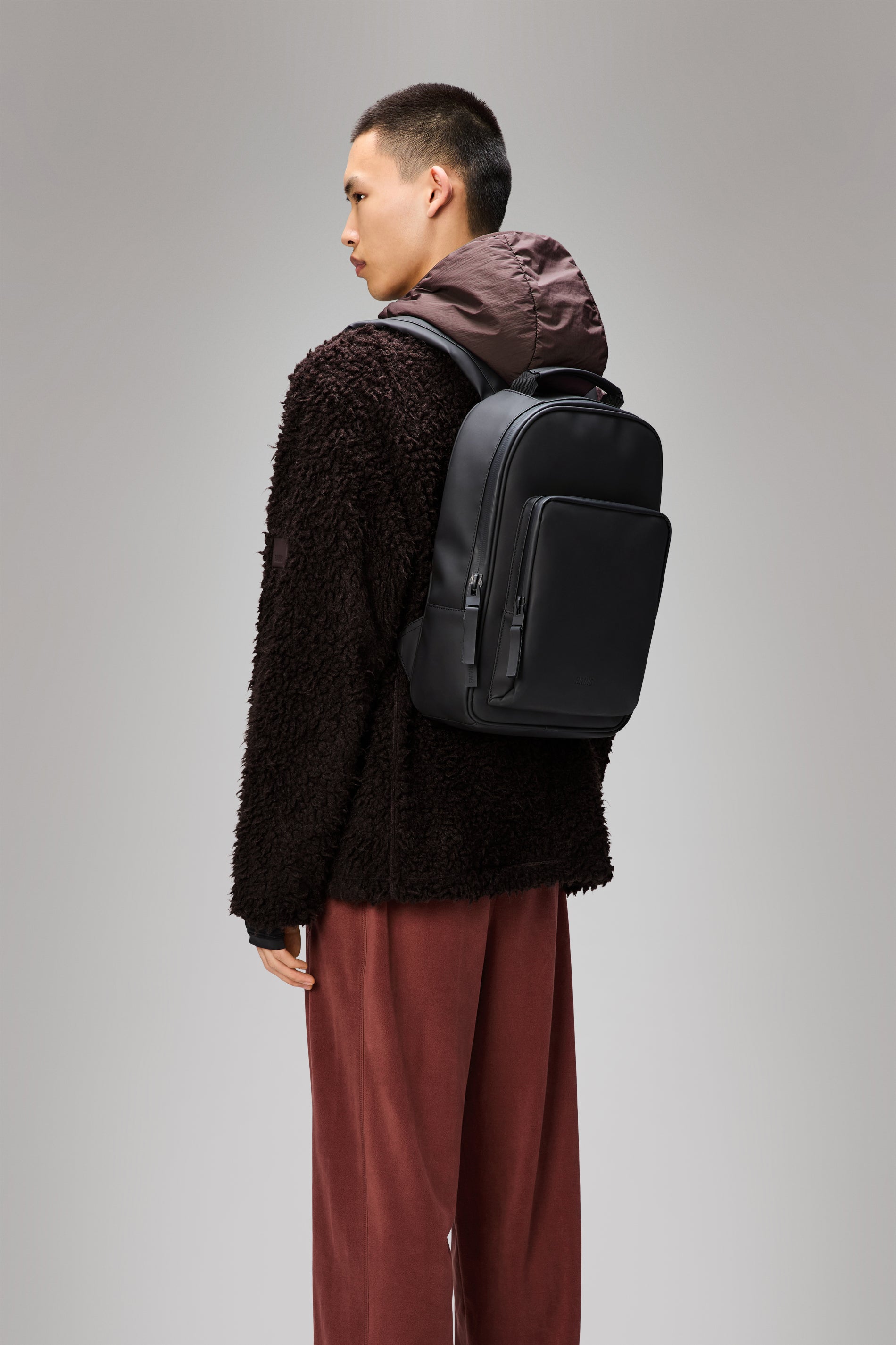 Rains Book Daypack Black 10.50L H38 x D10 x W28 cm Backpack