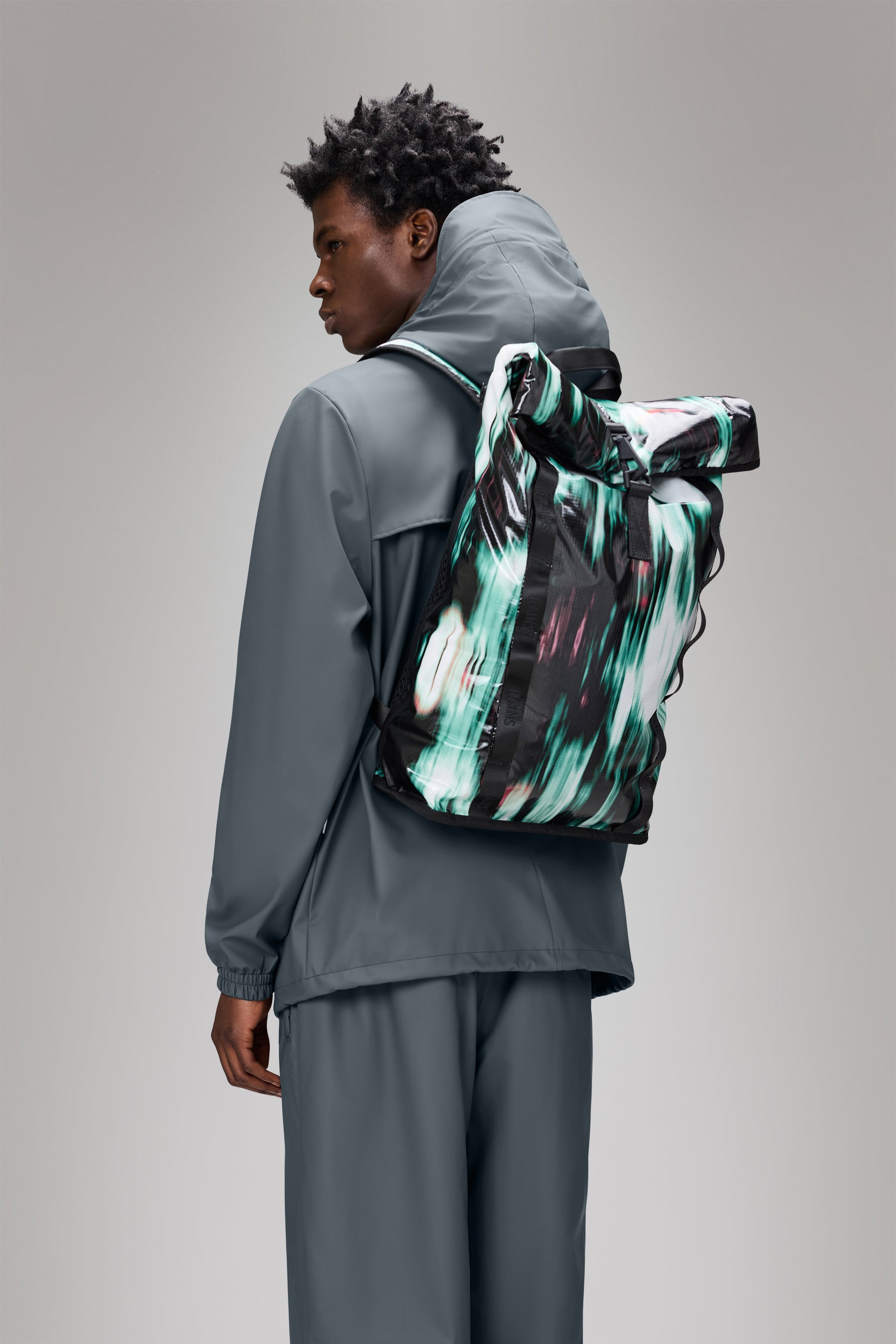 RAINS Sibu Rolltop Rucksack Blur Backpack