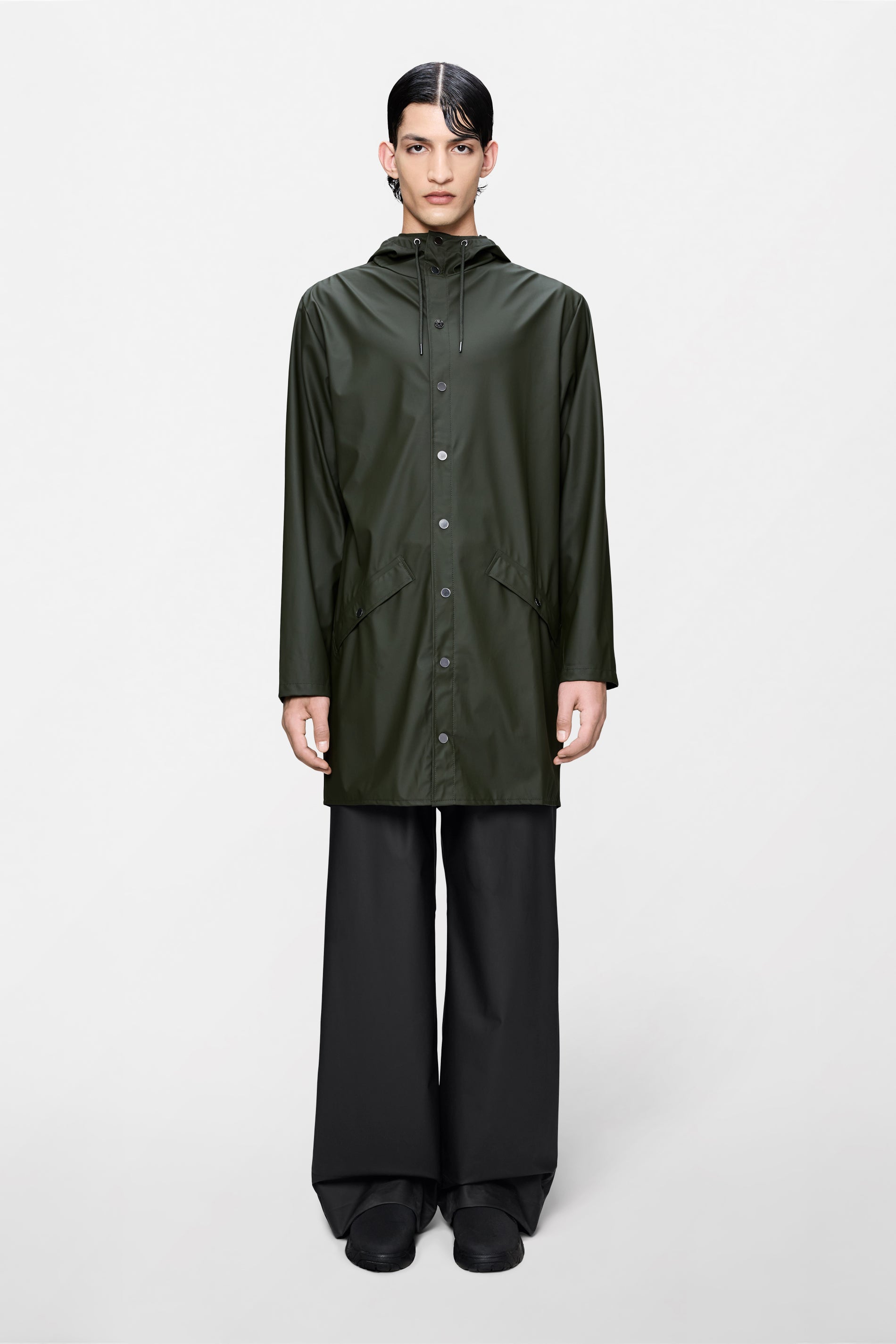 RAINS Long Jacket Green Jacket