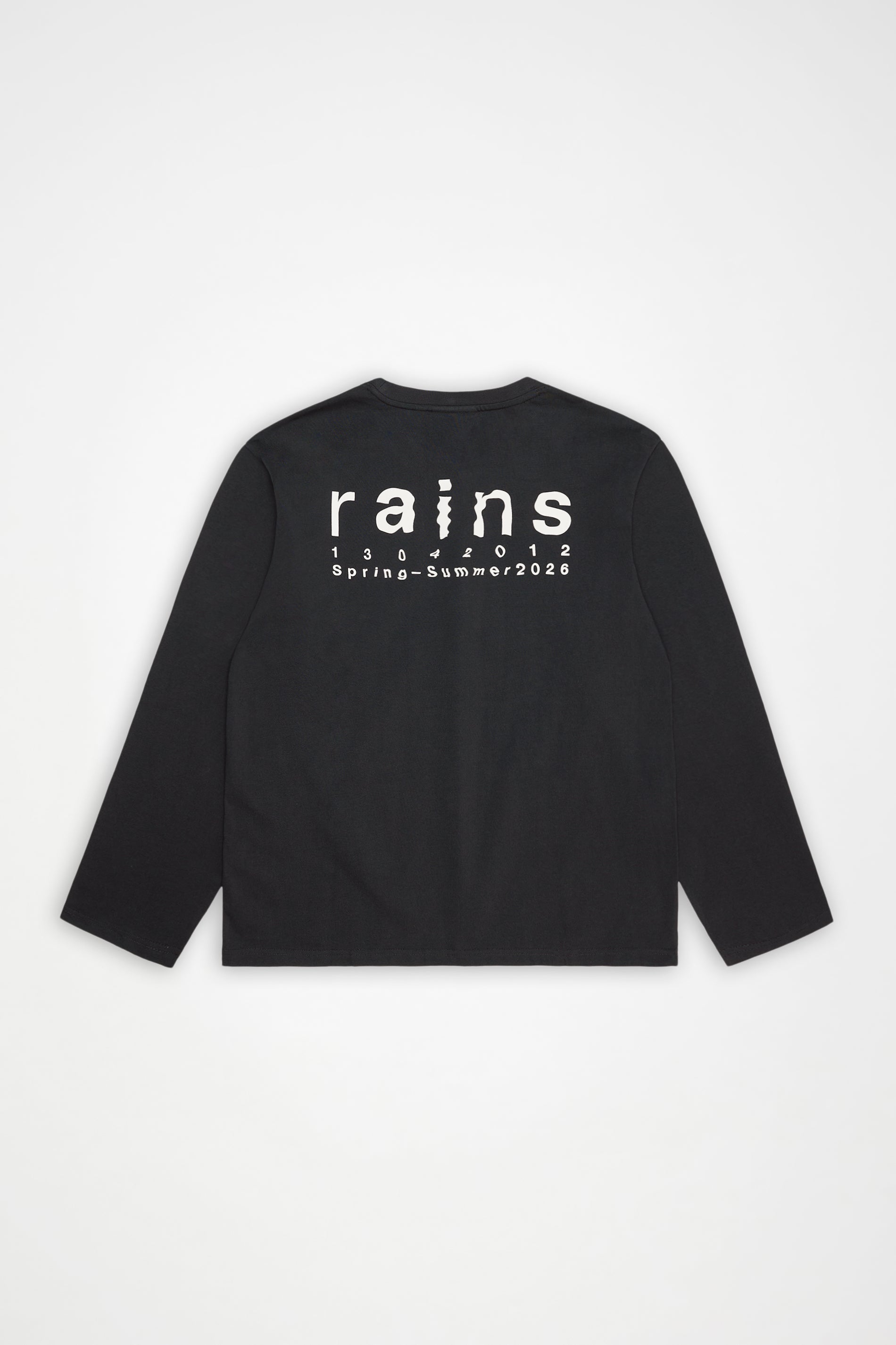 RAINS Classic Long Sleeve T-Shirt Black Long Sleeve